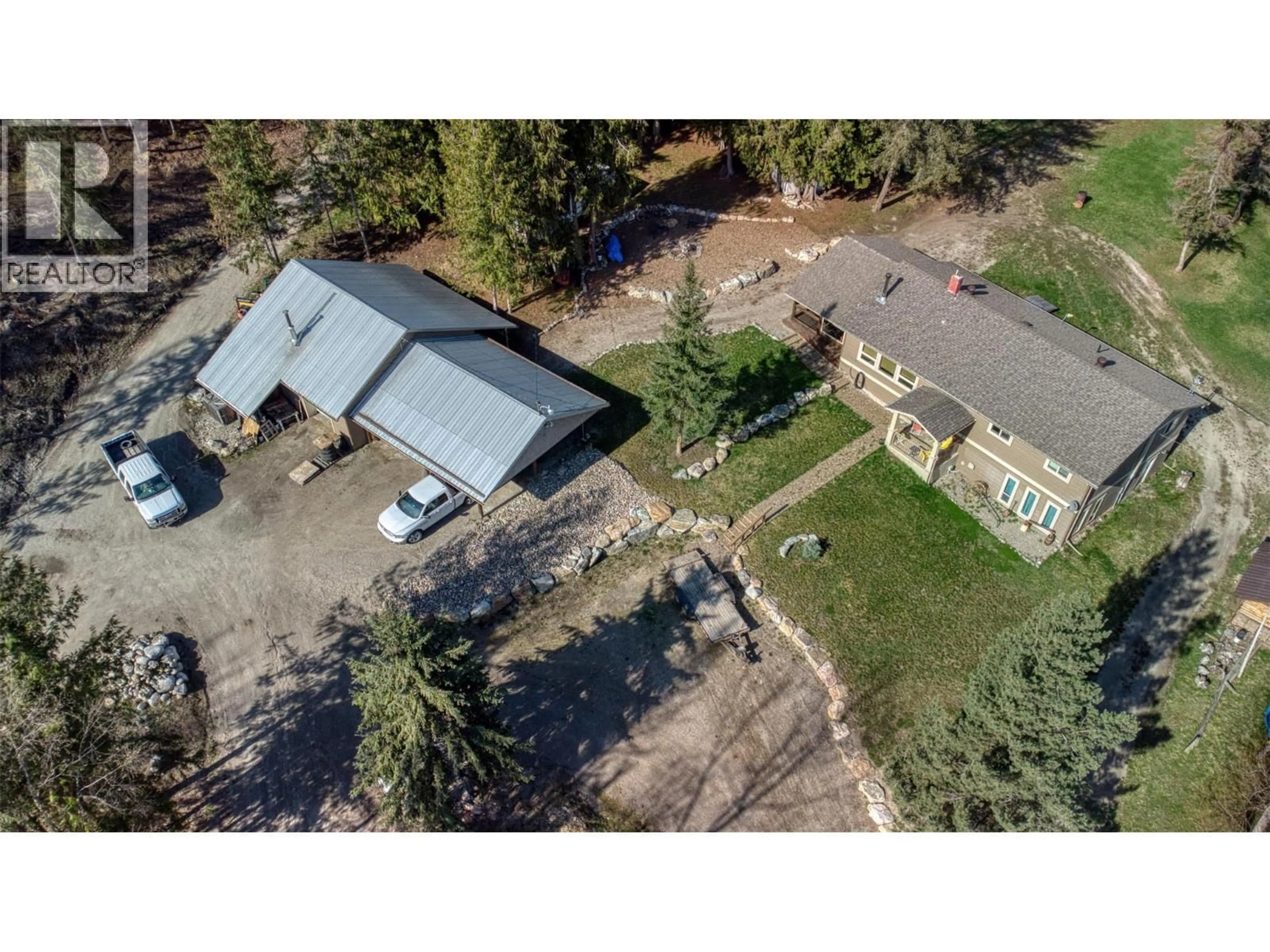 A pic from outside/outdoor area/front of a property/back of a property/a pic from drone, unknown for 348 CREIGHTON VALLEY ROAD, Lumby British Columbia V0E2G1