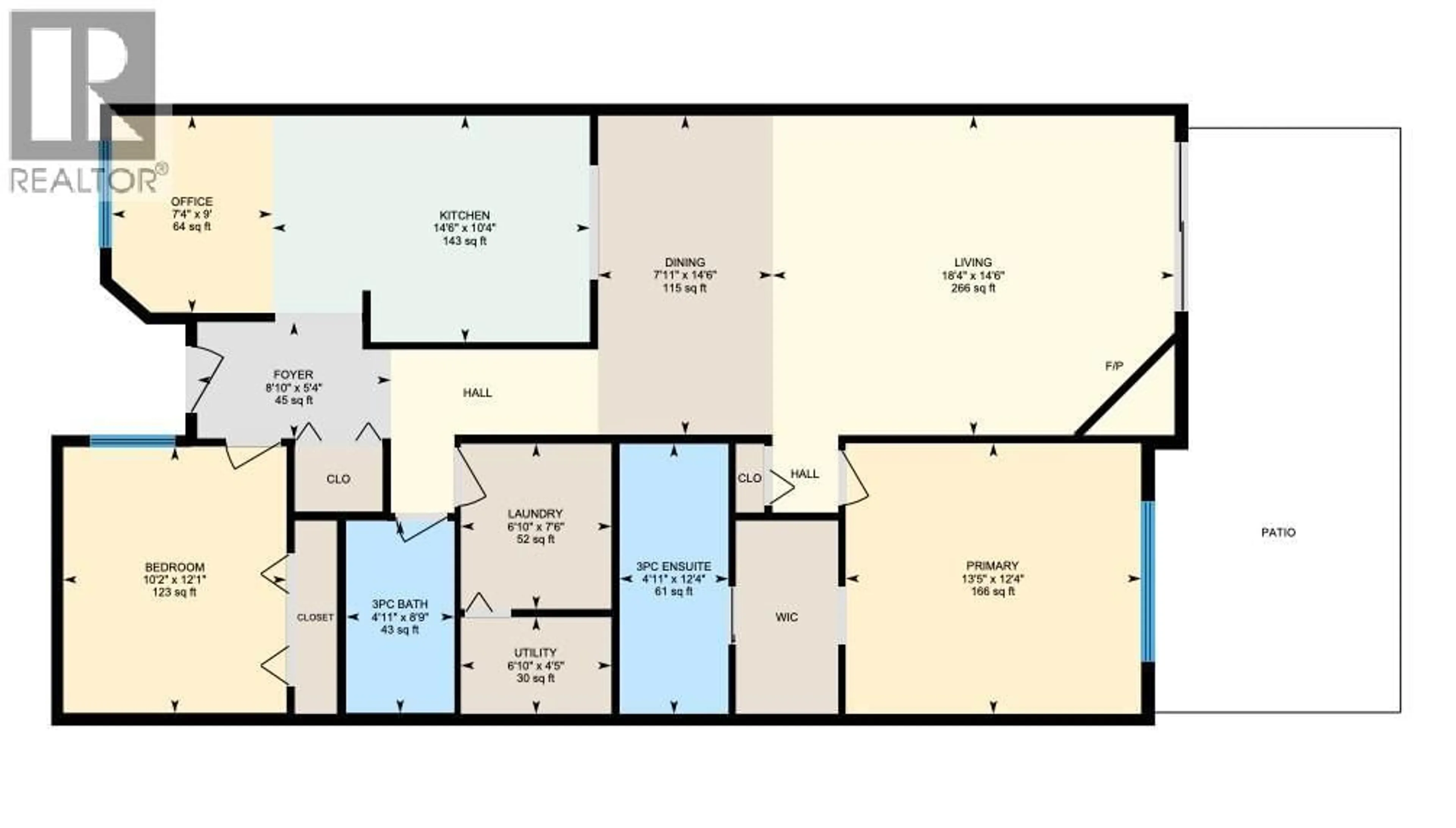 Floor plan for 36 - 1020 LANFRANCO ROAD, Kelowna British Columbia V1W3W6