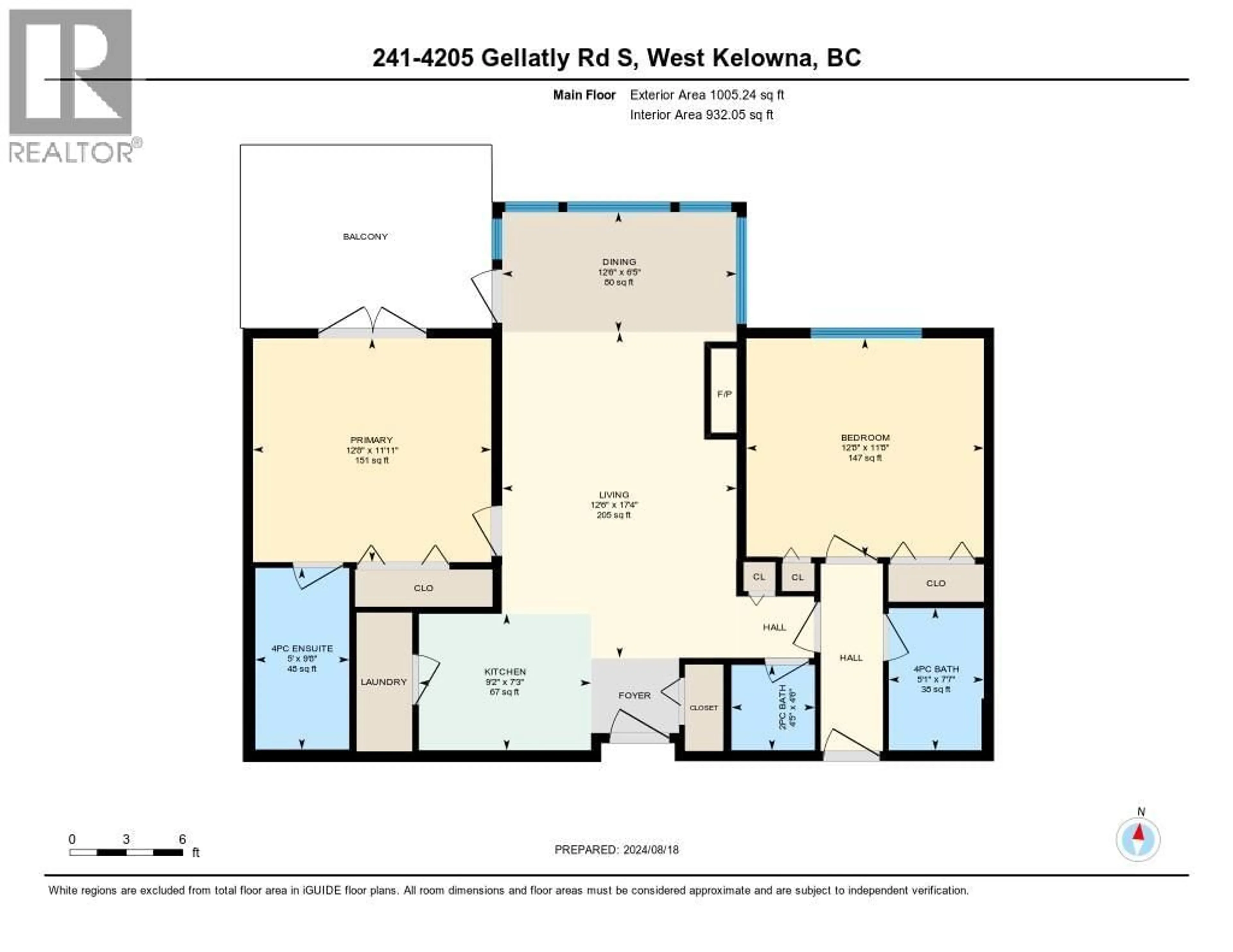 Floor plan for 241 - 4205 GELLATLY ROAD, West Kelowna British Columbia V4T2K2