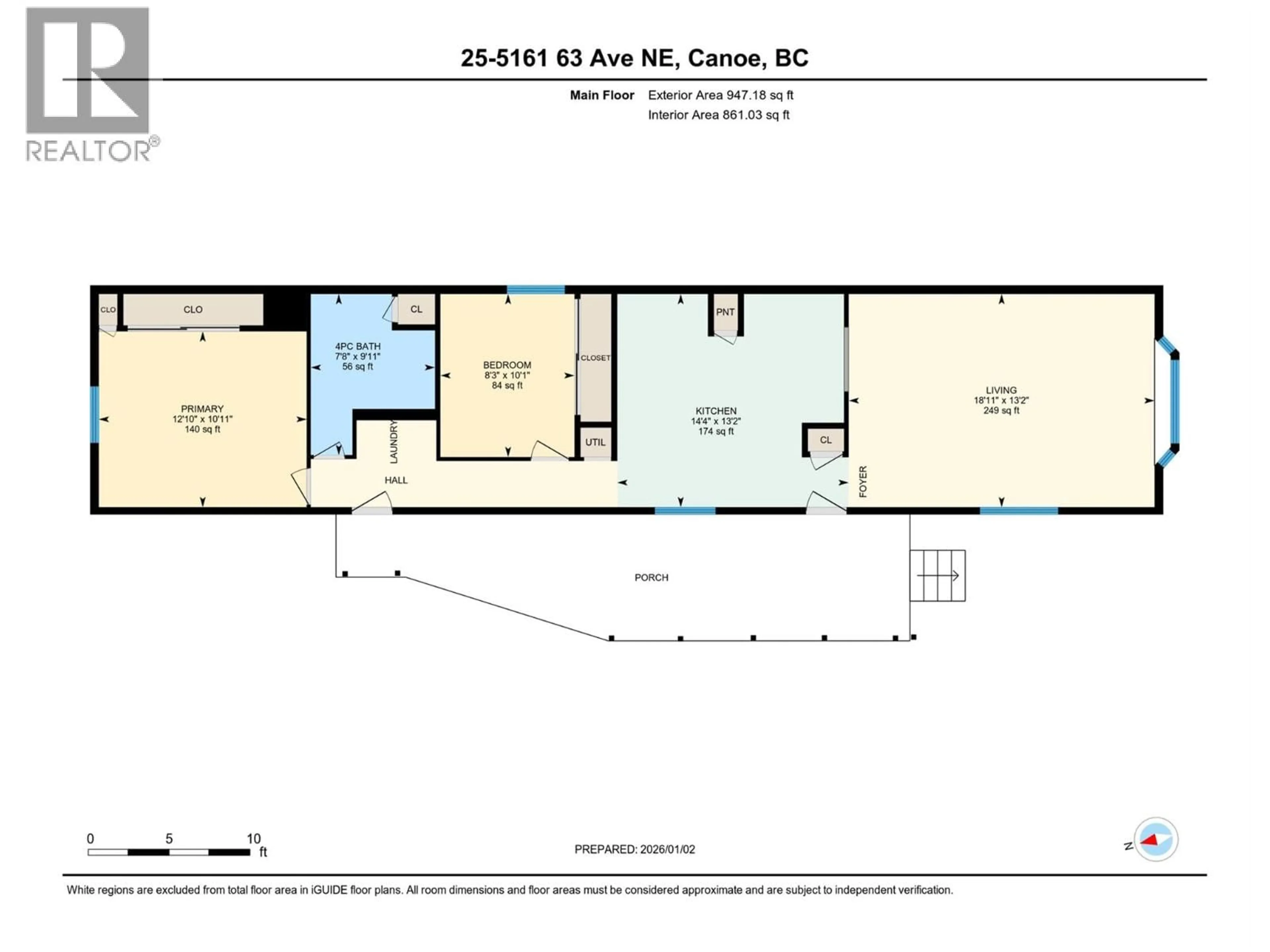 Floor plan for 25 - 5161 63 AVENUE NORTHEAST, Canoe British Columbia V0E1K0