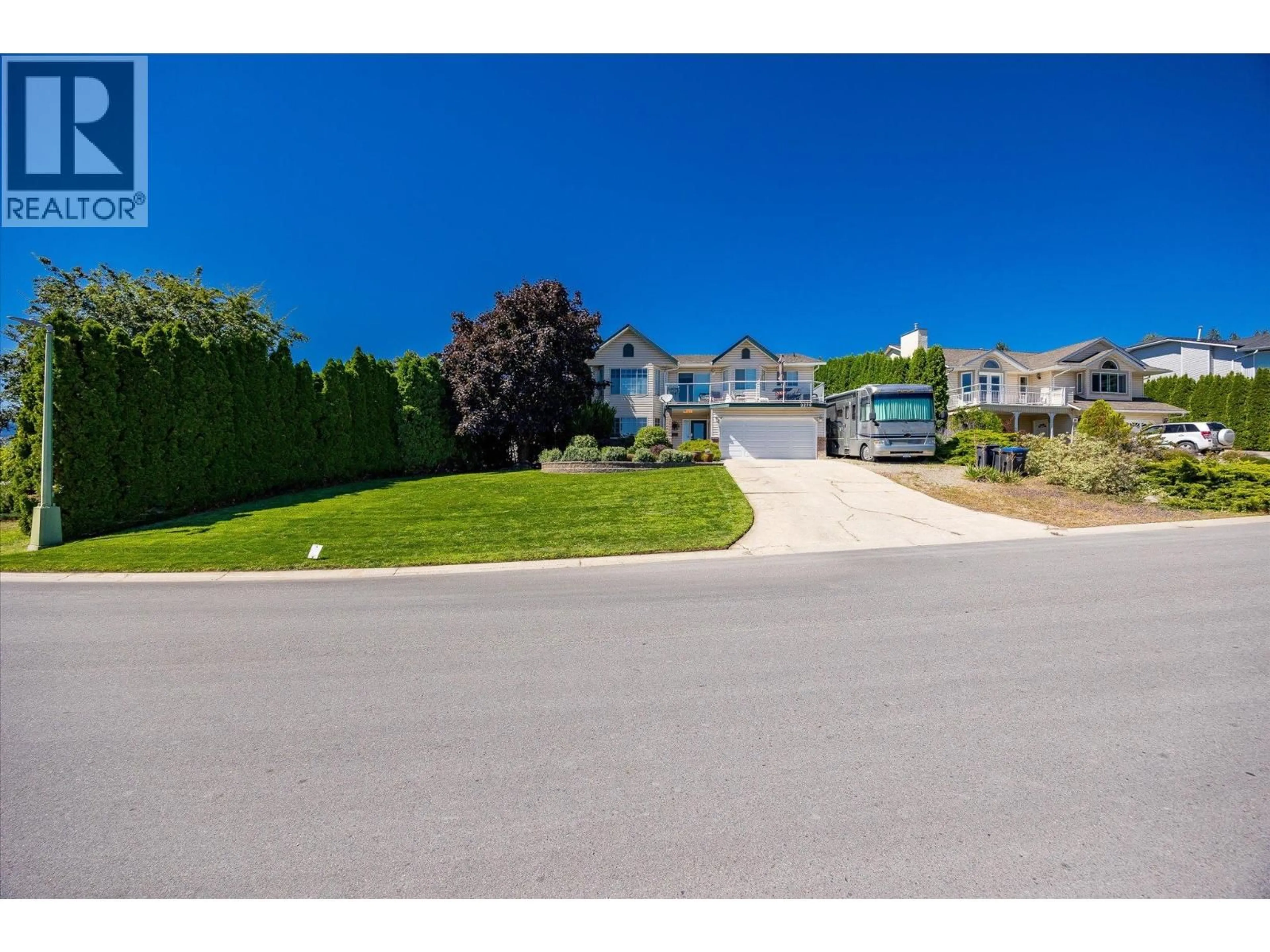 A pic from outside/outdoor area/front of a property/back of a property/a pic from drone, street for 3278 SUNDANCE DRIVE, West Kelowna British Columbia V4T1S4
