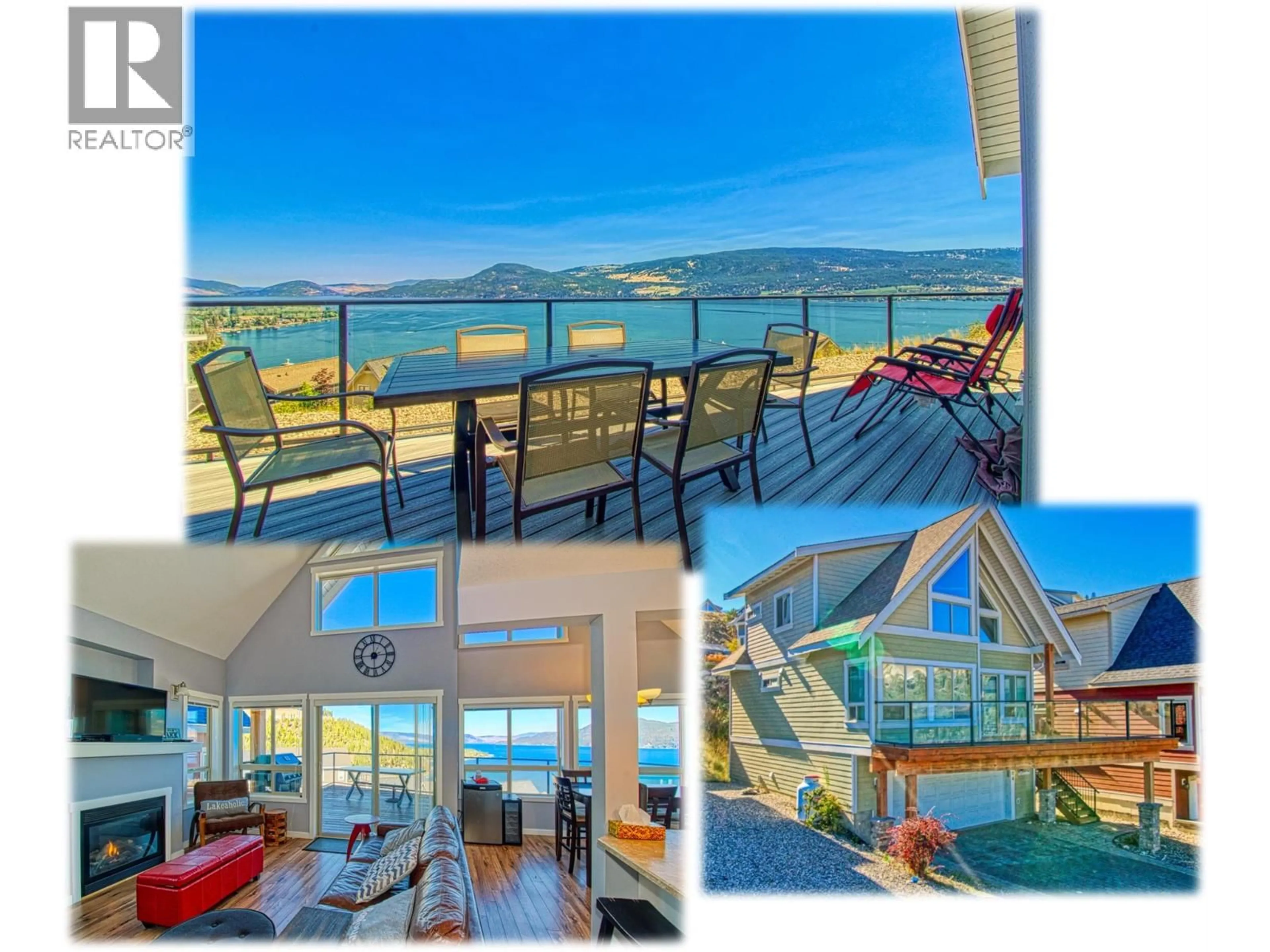 A pic from outside/outdoor area/front of a property/back of a property/a pic from drone, water/lake/river/ocean view for 157 - 6804 SANTIAGO LOOP, Kelowna British Columbia V1Z3R8