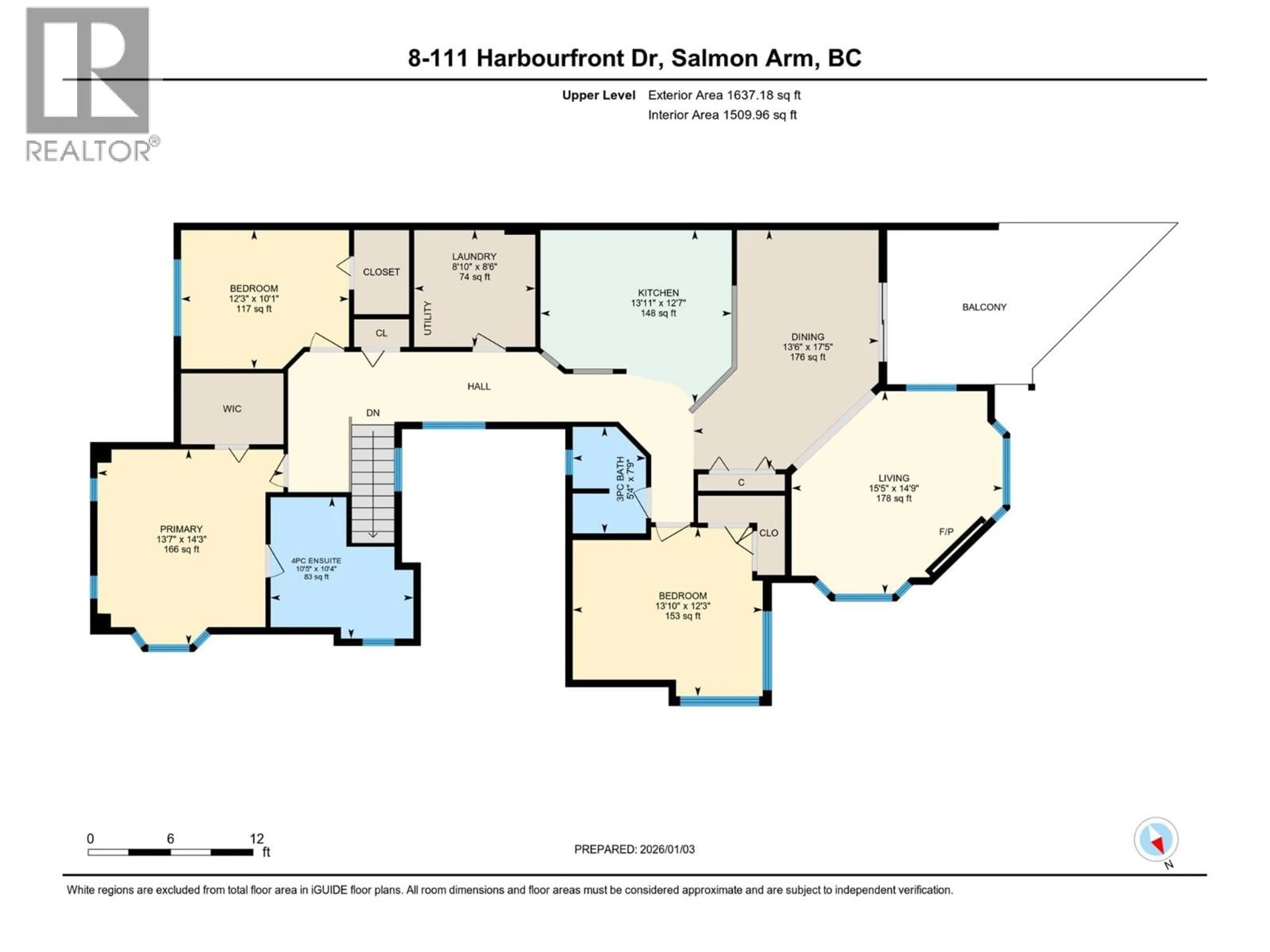 Floor plan for 8 - 111 HARBOURFRONT DRIVE NORTHWEST, Salmon Arm British Columbia V1E1A3