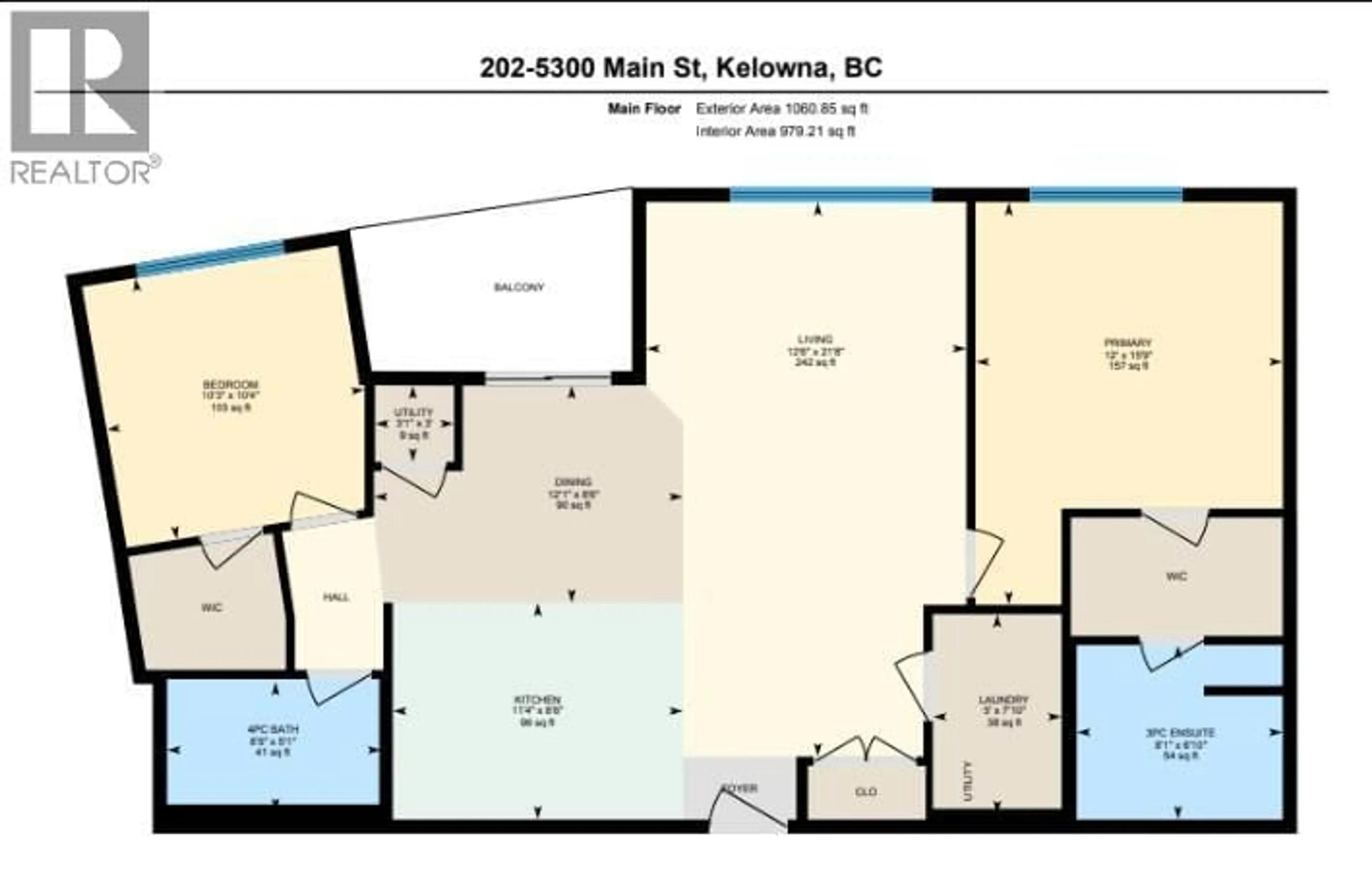 Floor plan for 202 - 5300 MAIN STREET, Kelowna British Columbia V1W0C1