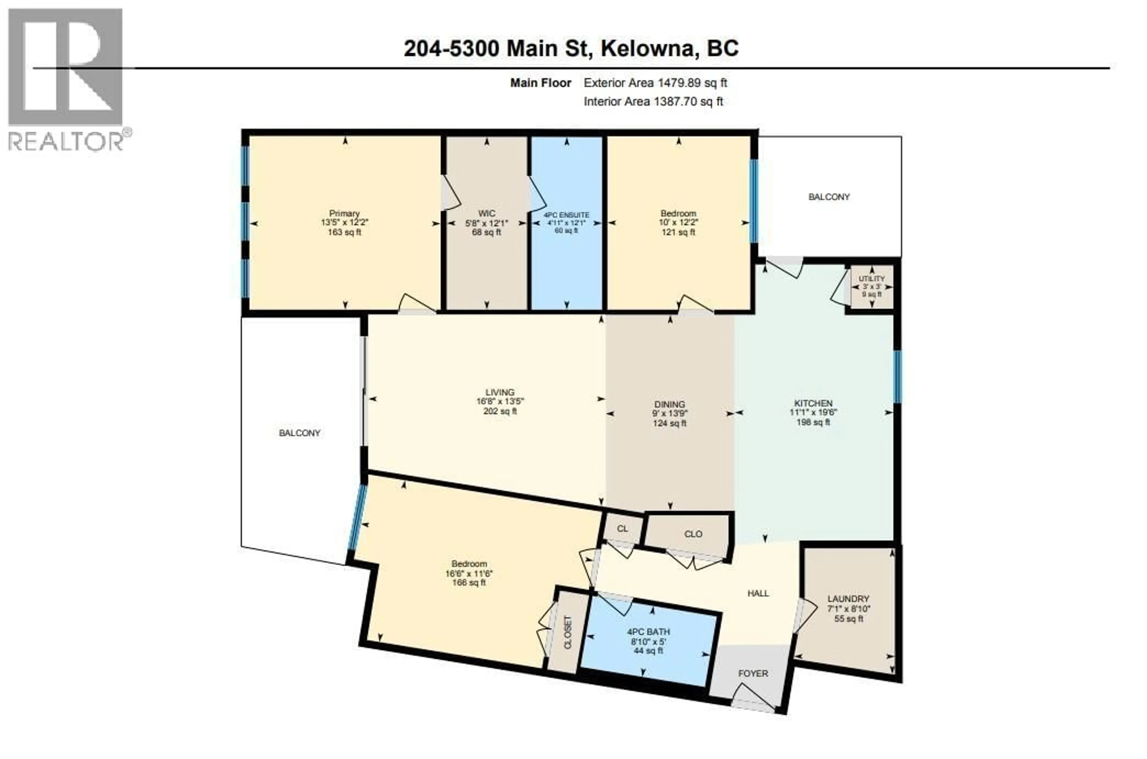 Floor plan for 204 - 5300 MAIN STREET, Kelowna British Columbia V1W0C1