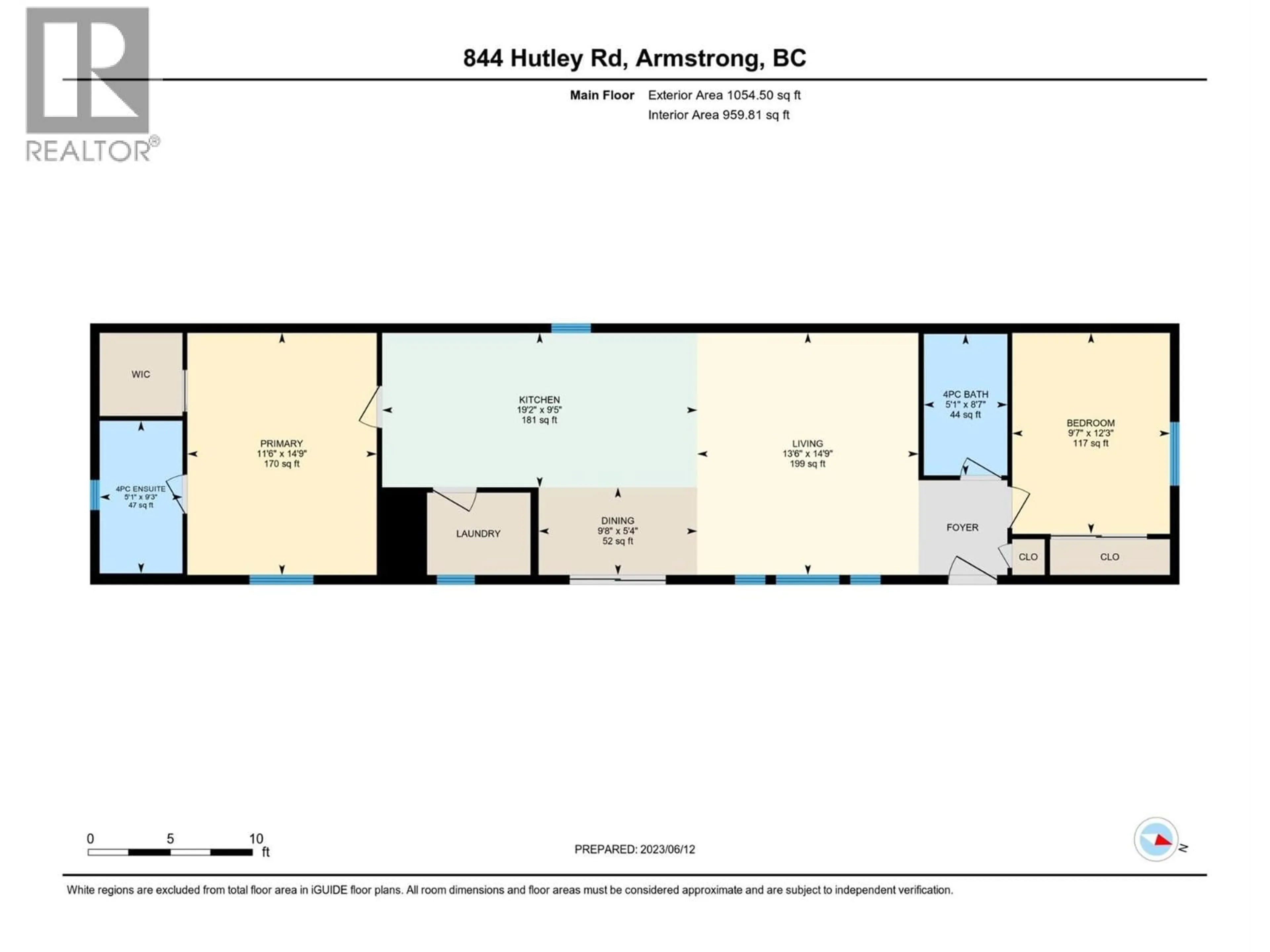 Floor plan for 6 - 844 HUTLEY ROAD, Armstrong British Columbia V0W1B7