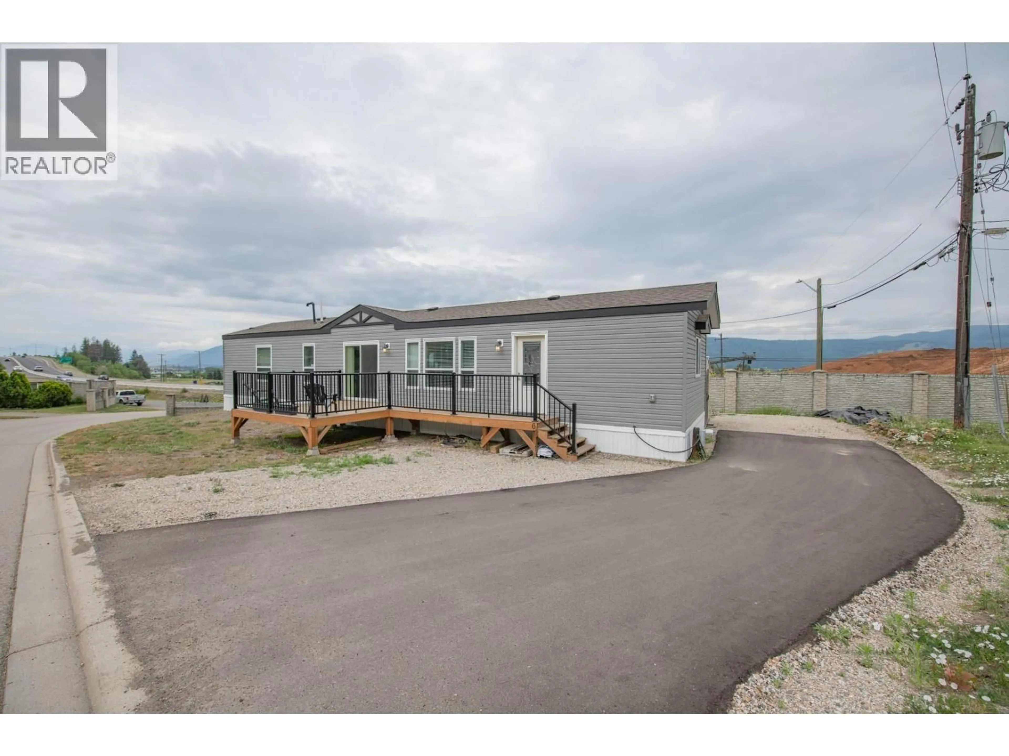 A pic from outside/outdoor area/front of a property/back of a property/a pic from drone, mountain view for 6 - 844 HUTLEY ROAD, Armstrong British Columbia V0W1B7