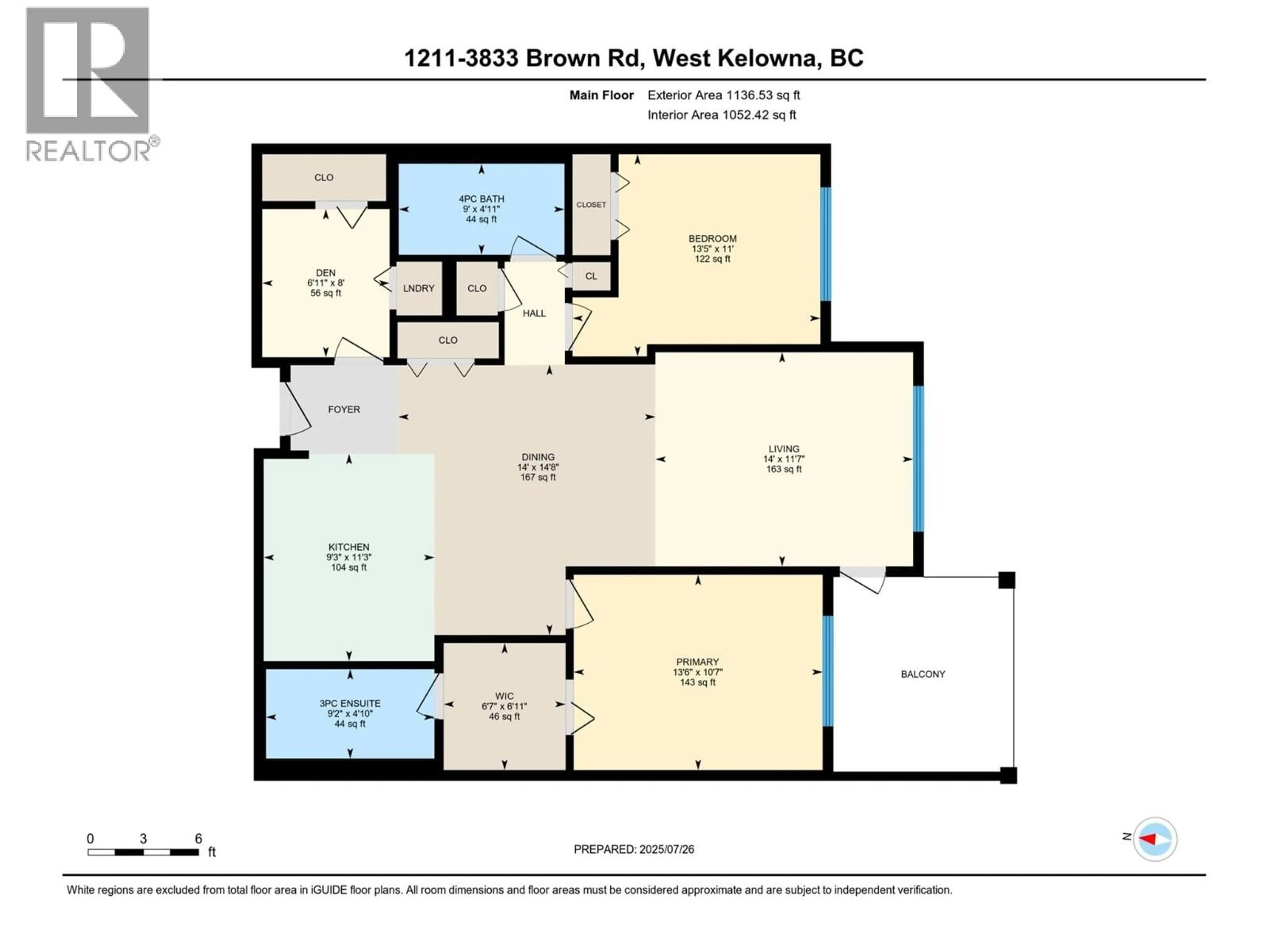 Floor plan for 1211 - 3833 BROWN ROAD, West Kelowna British Columbia V4T2J3