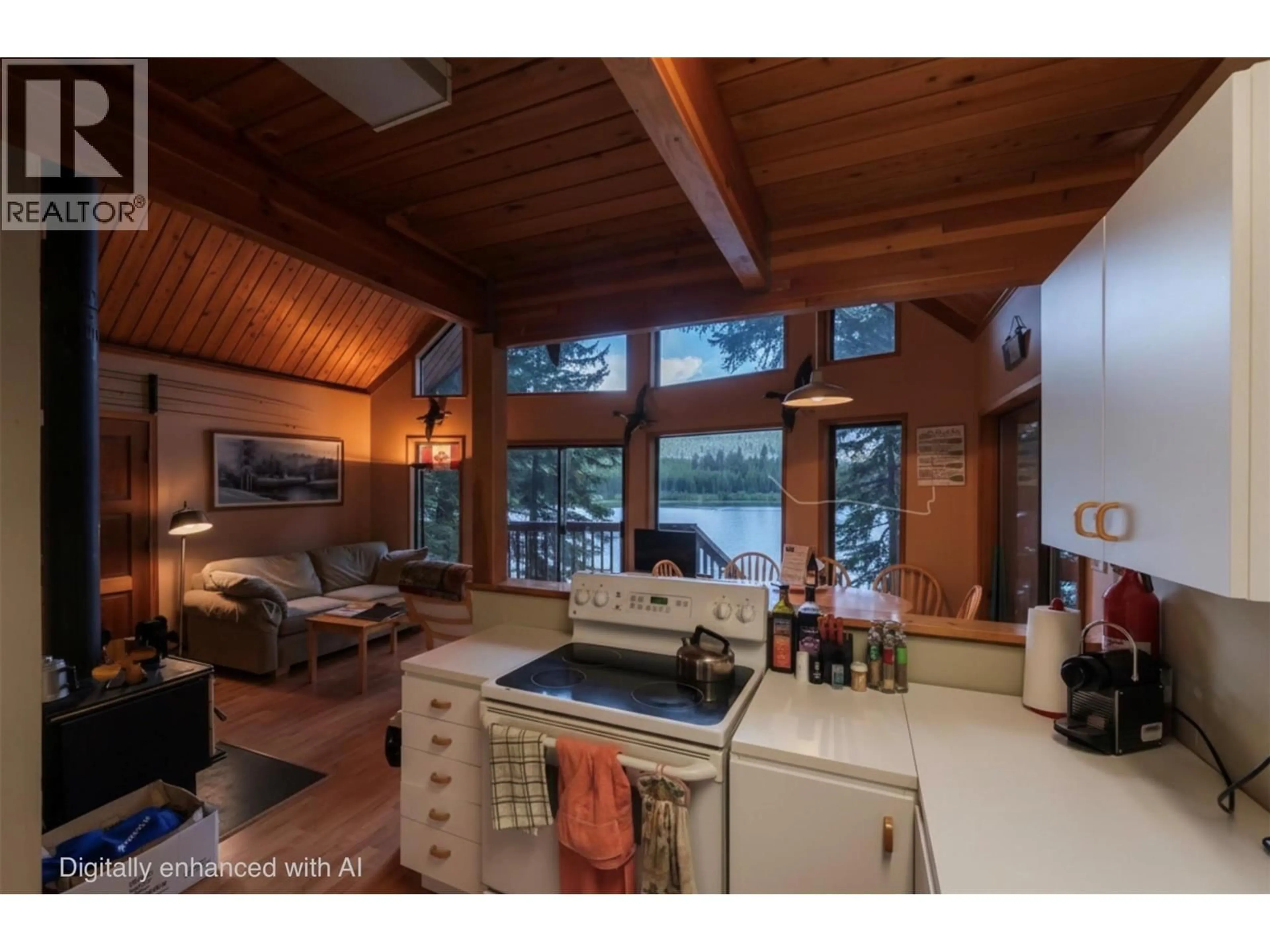 Open concept kitchen, wood/laminate floor for 272 LINK LAKE ROAD, Princeton British Columbia V0X1W0