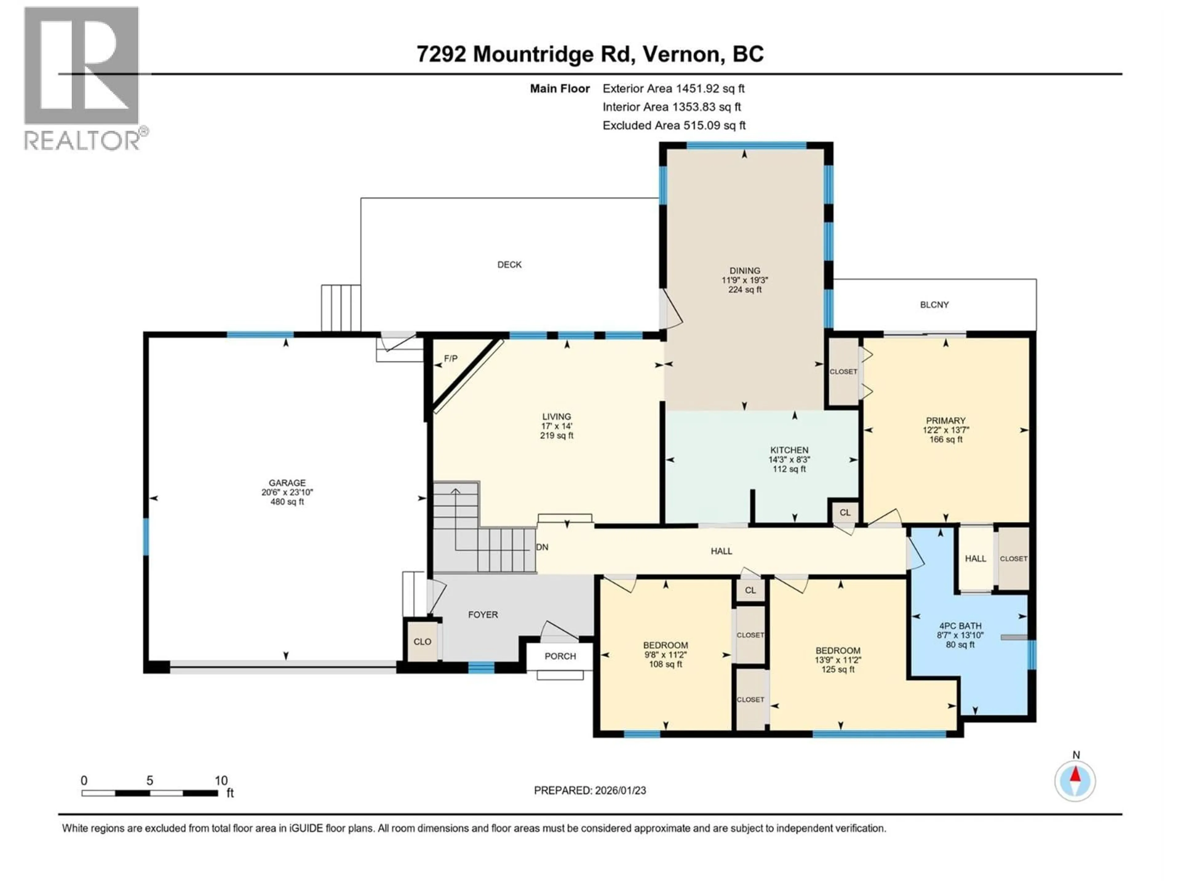 Floor plan for 7292 MOUNTRIDGE ROAD, Vernon British Columbia V1B3S8