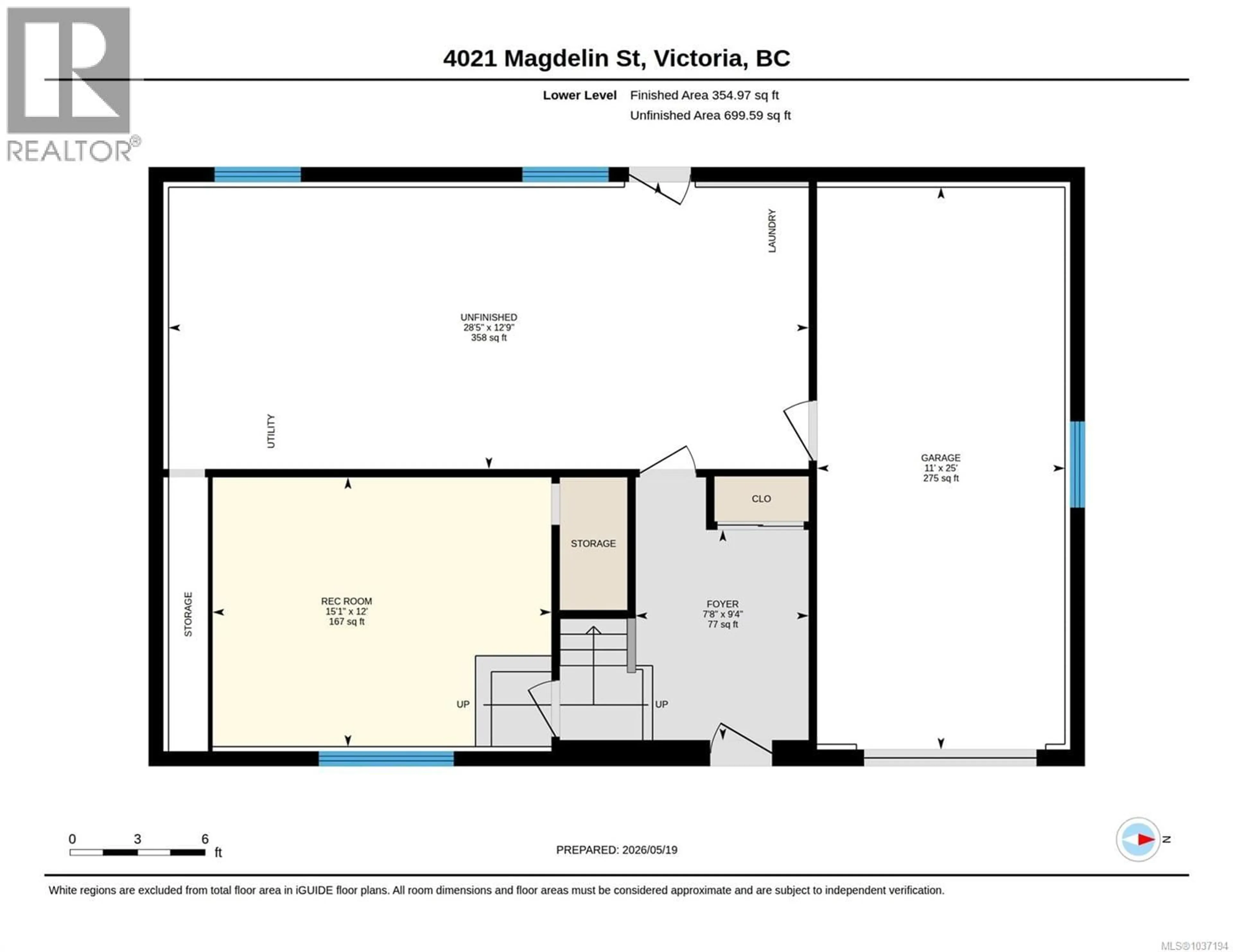Floor plan for 4021 MAGDELIN STREET, Saanich British Columbia V8N3M6