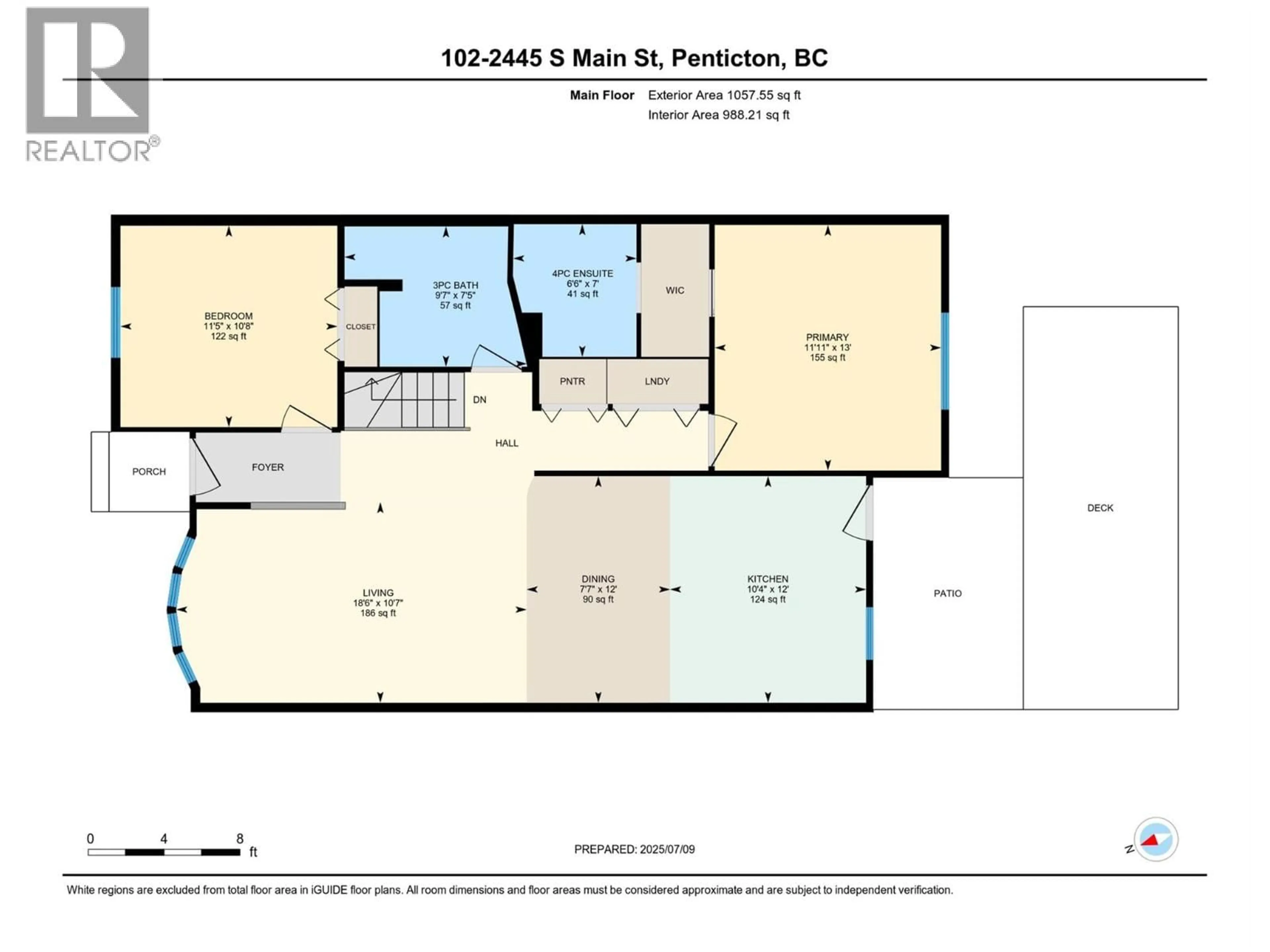 Floor plan for 102 - 2445 SOUTH MAIN STREET, Penticton British Columbia V2A5J1