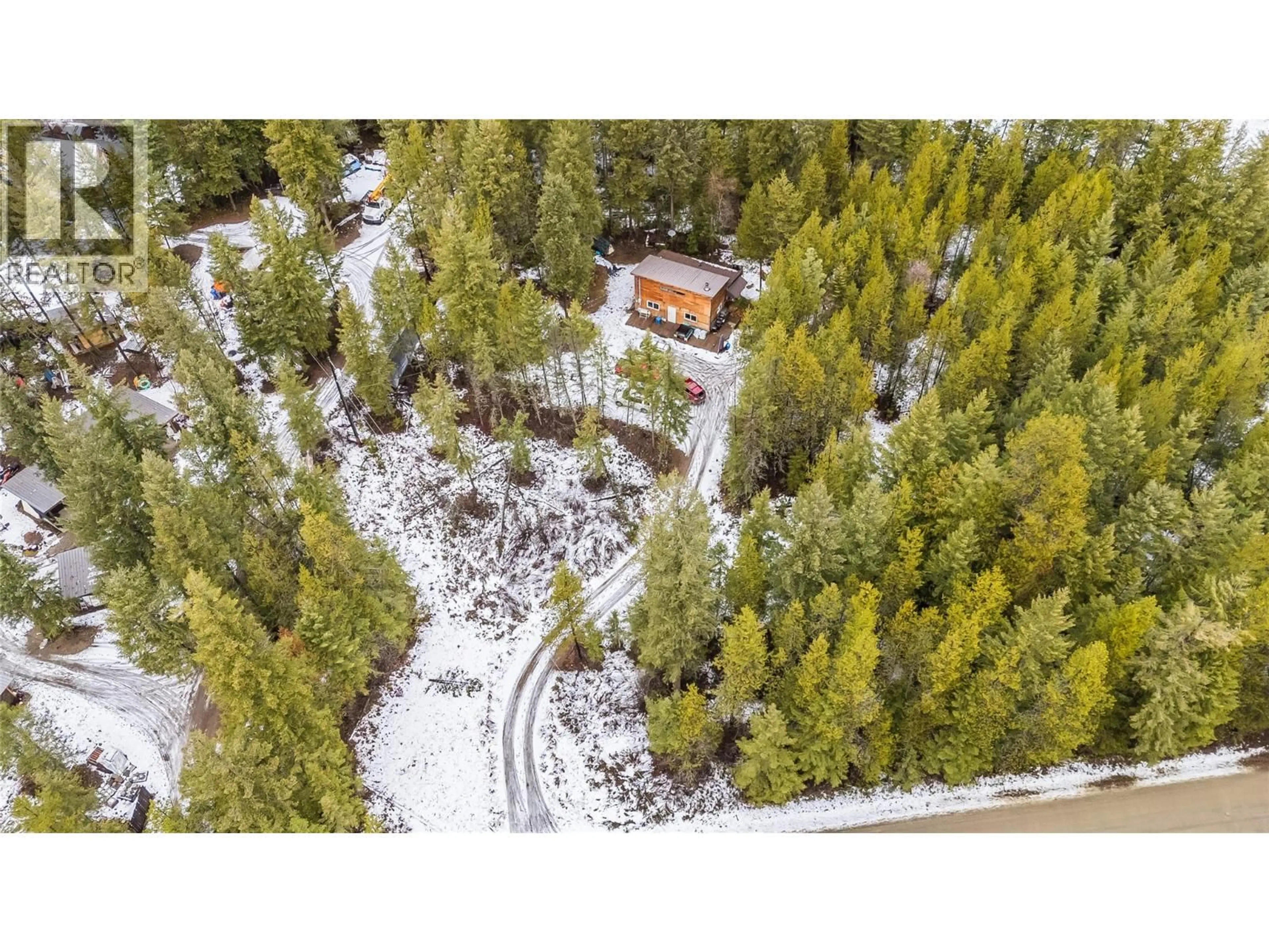 A pic from outside/outdoor area/front of a property/back of a property/a pic from drone, forest/trees view for 4035 LITTLE SLOCAN SOUTH ROAD, Passmore British Columbia V0G2J0
