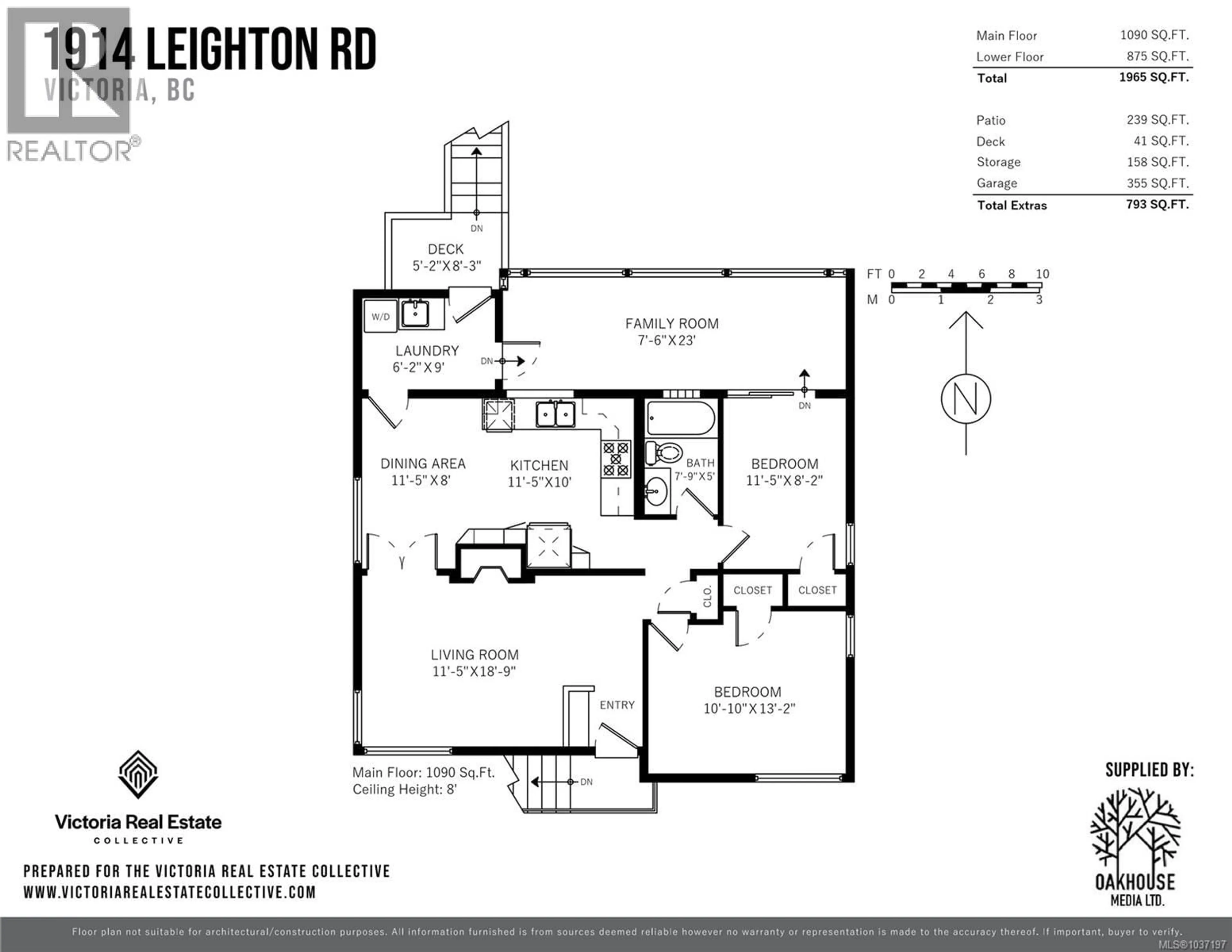 Floor plan for 1914 LEIGHTON ROAD, Victoria British Columbia V8R1N4