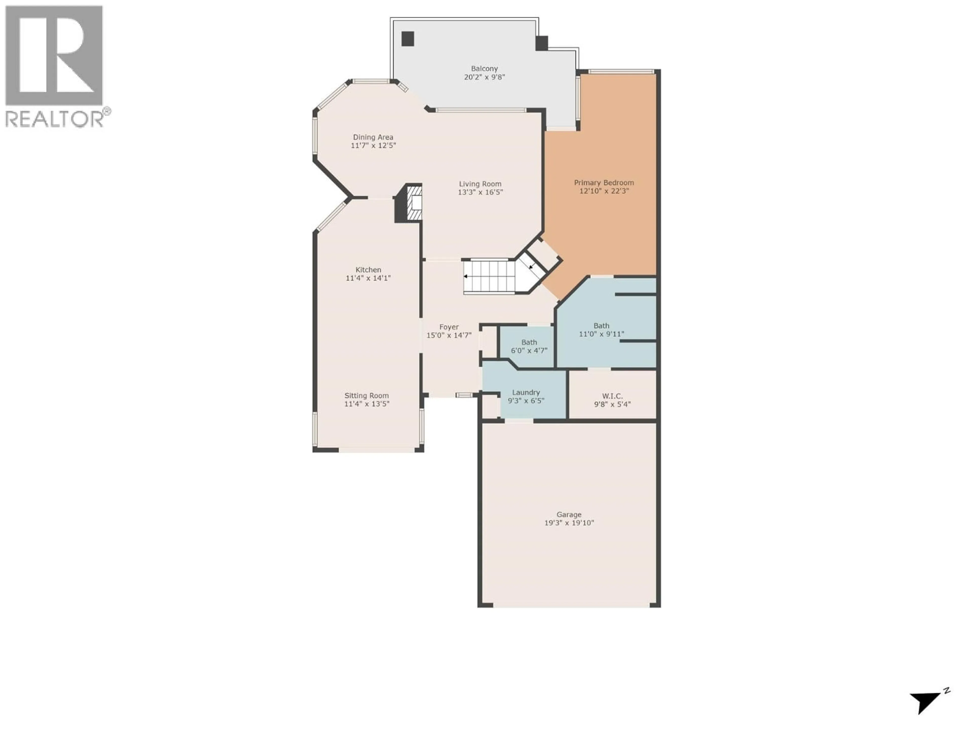 Floor plan for 13 - 3888 GALLAGHERS PINNACLE WAY, Kelowna British Columbia V1W3Z8