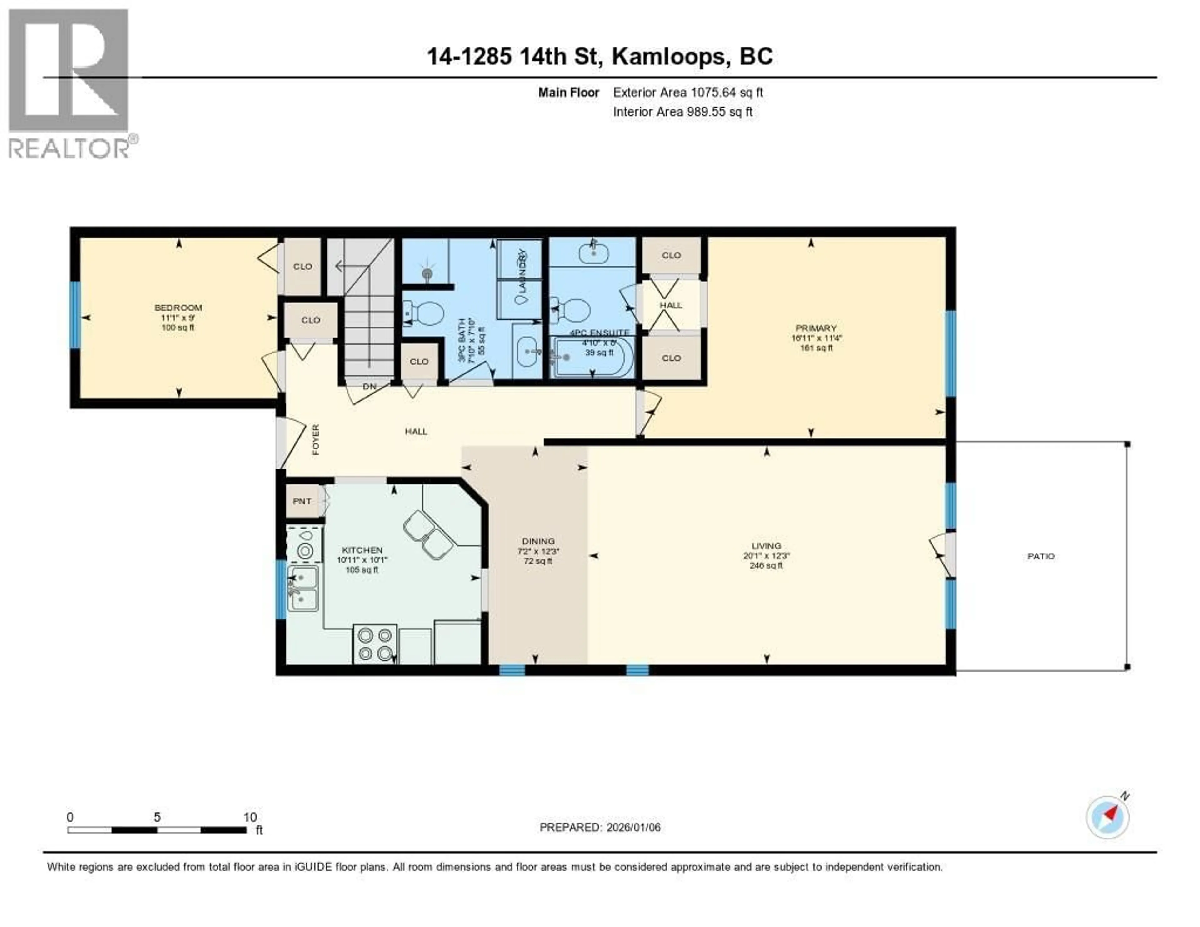 Floor plan for 14 - 1285 14TH STREET, Kamloops British Columbia V2B8K9