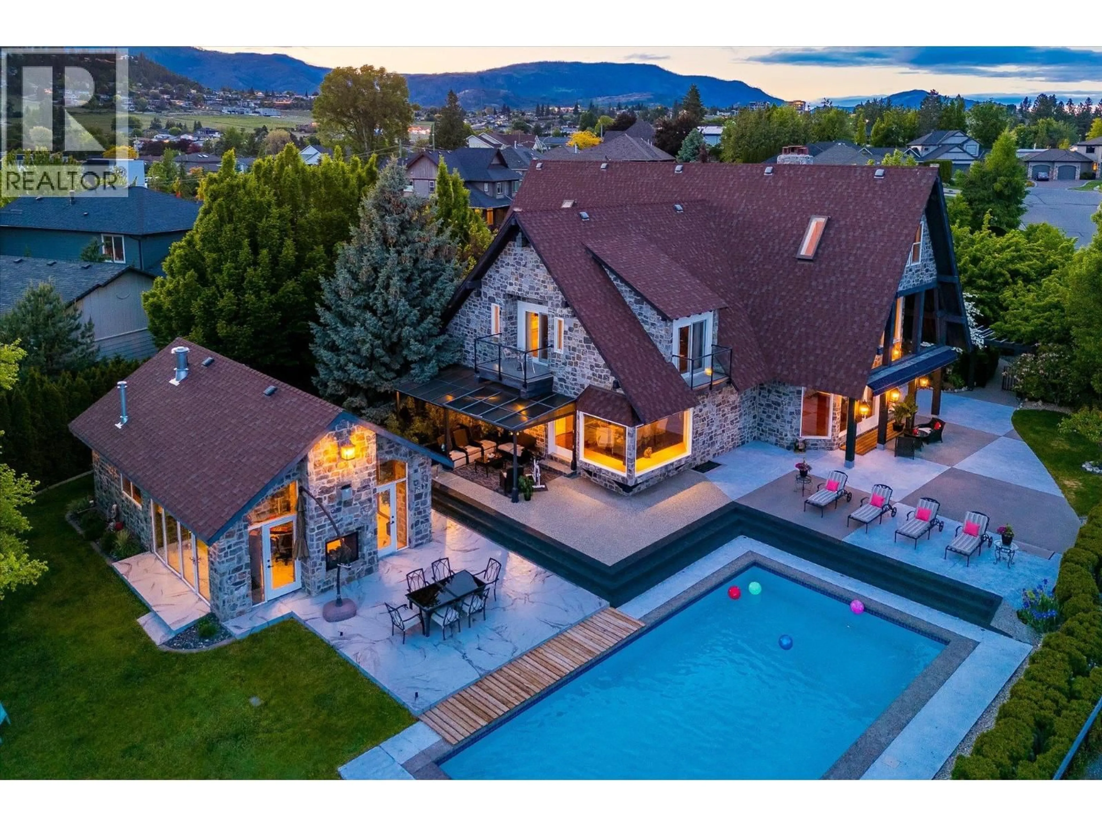 A pic from outside/outdoor area/front of a property/back of a property/a pic from drone, mountain view for 7 - 3105 THACKER DRIVE, West Kelowna British Columbia V1Z1X5