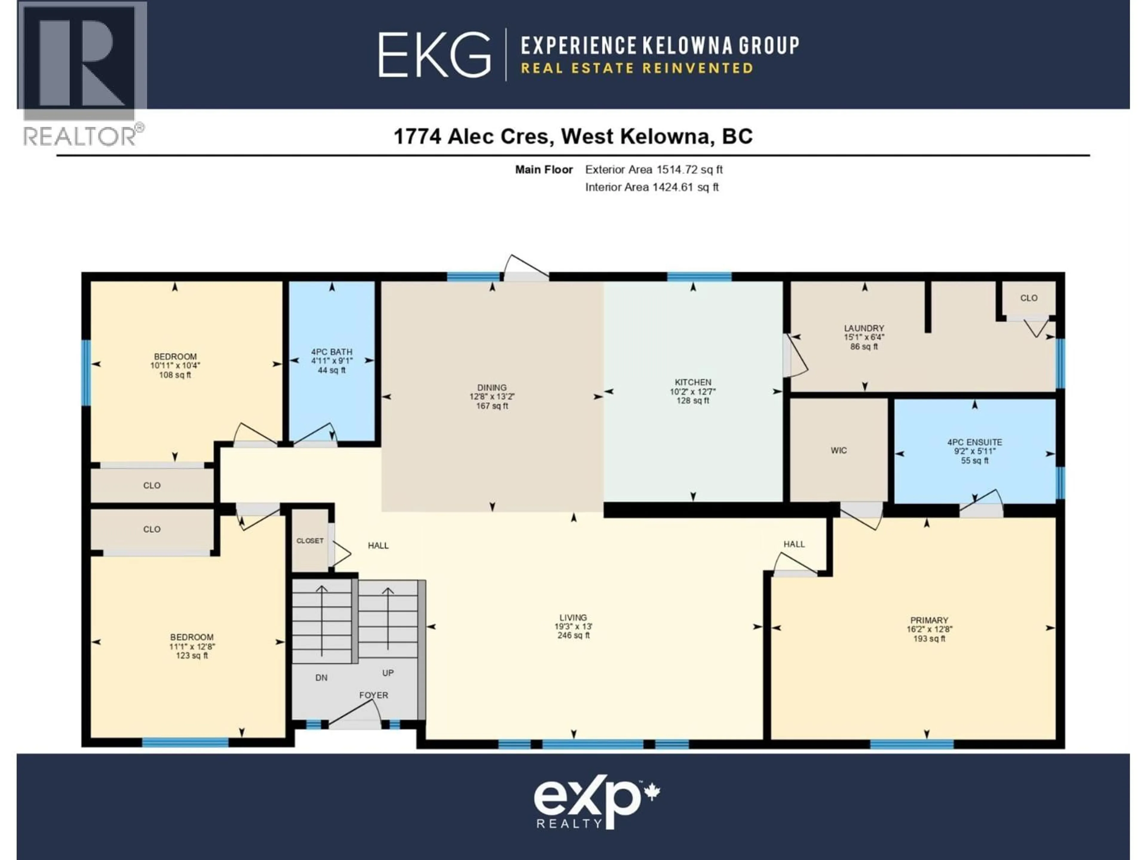 Floor plan for 1774 ALEC CRESCENT, Westbank British Columbia V4T2M5