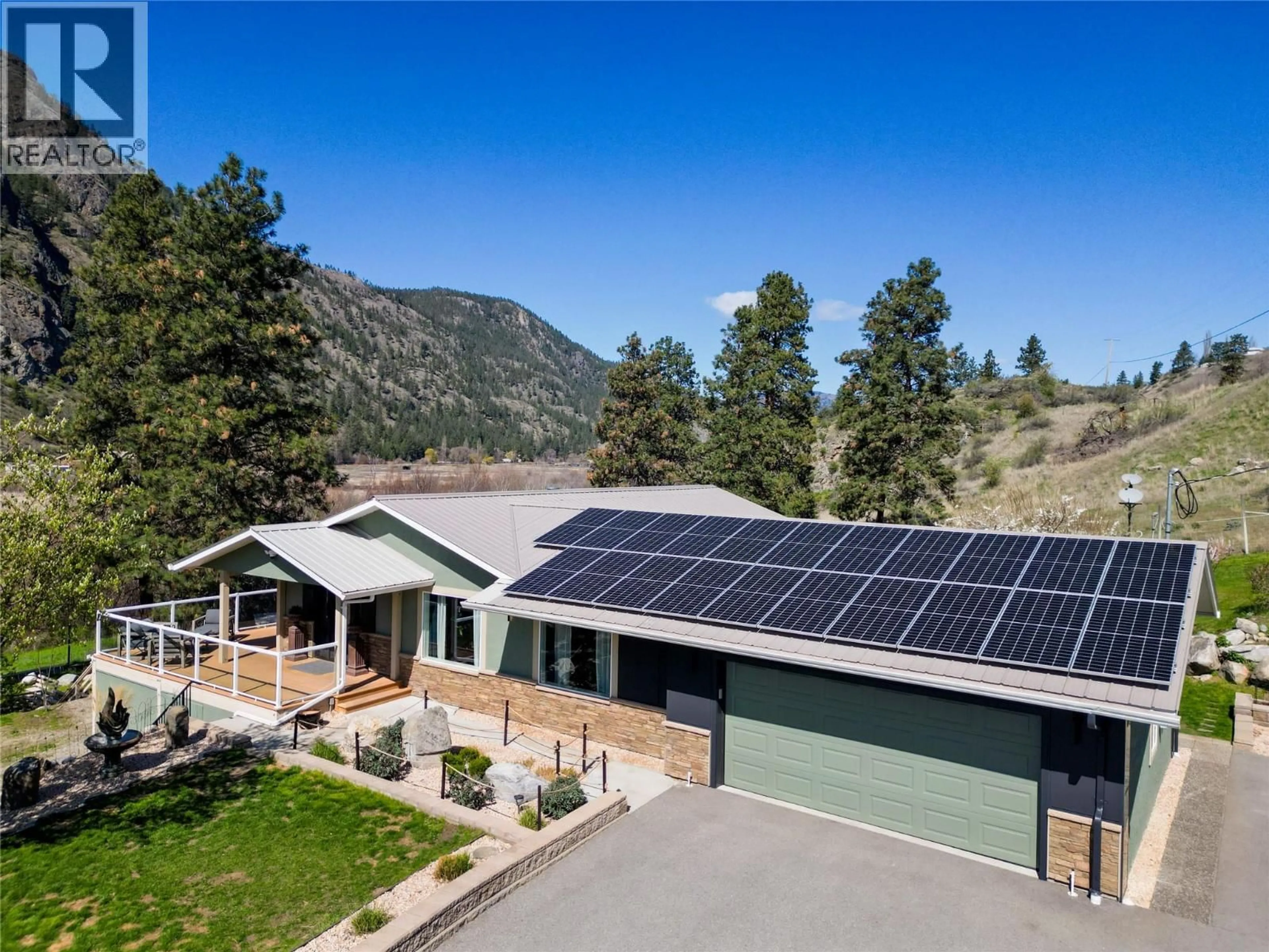 A pic from outside/outdoor area/front of a property/back of a property/a pic from drone, mountain view for 1998 HWY 97 HIGHWAY, Okanagan Falls British Columbia V0H1R0