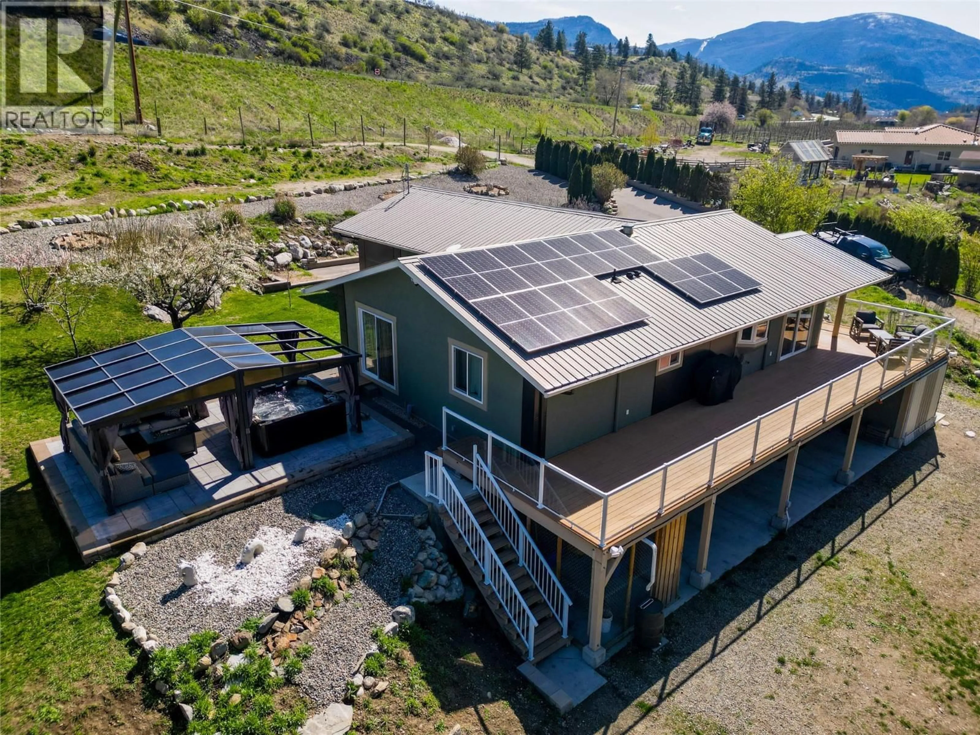 A pic from outside/outdoor area/front of a property/back of a property/a pic from drone, building for 1998 HWY 97 HIGHWAY, Okanagan Falls British Columbia V0H1R0