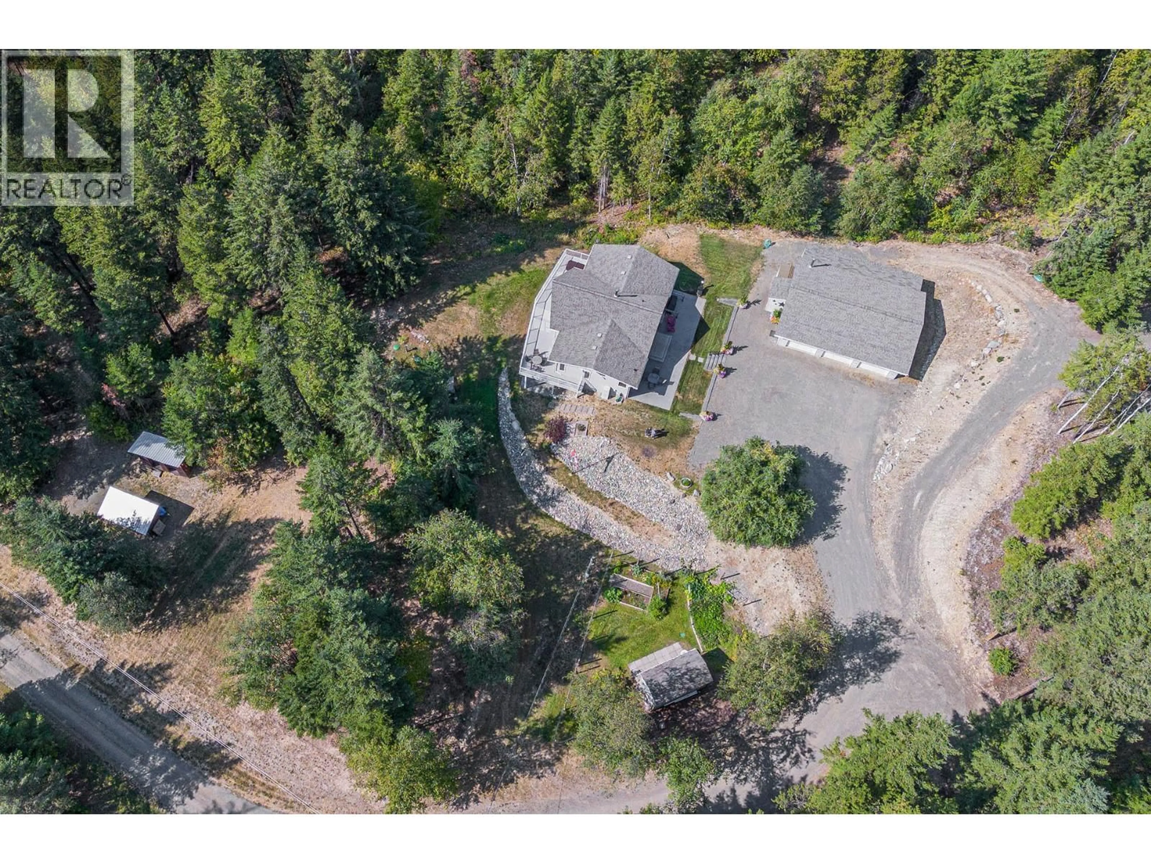 A pic from outside/outdoor area/front of a property/back of a property/a pic from drone, forest/trees view for 3520 GLENGROVE ROAD, Barriere British Columbia V0E2E0