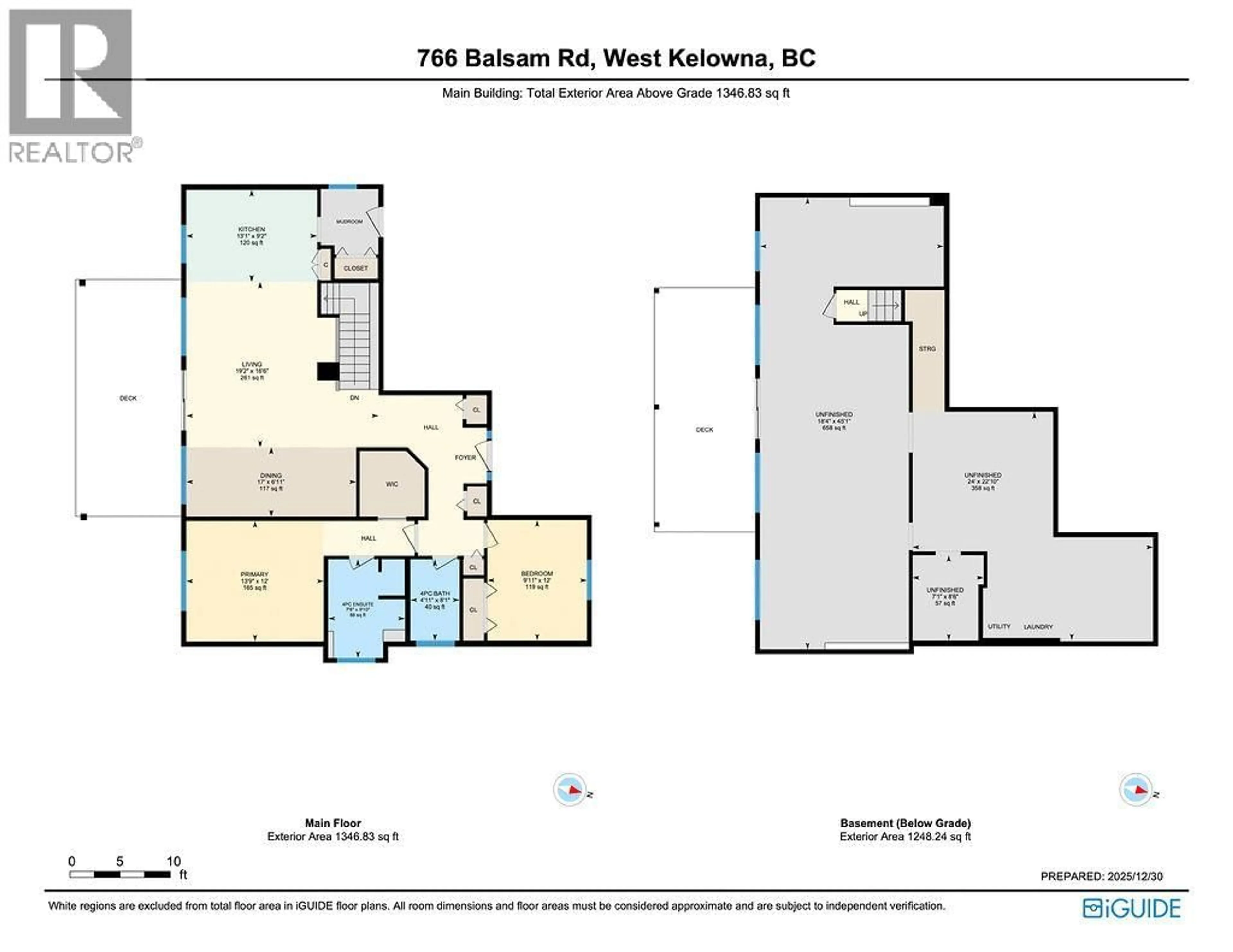 Floor plan for 766 BALSAM ROAD, Kelowna British Columbia V1Z3V8