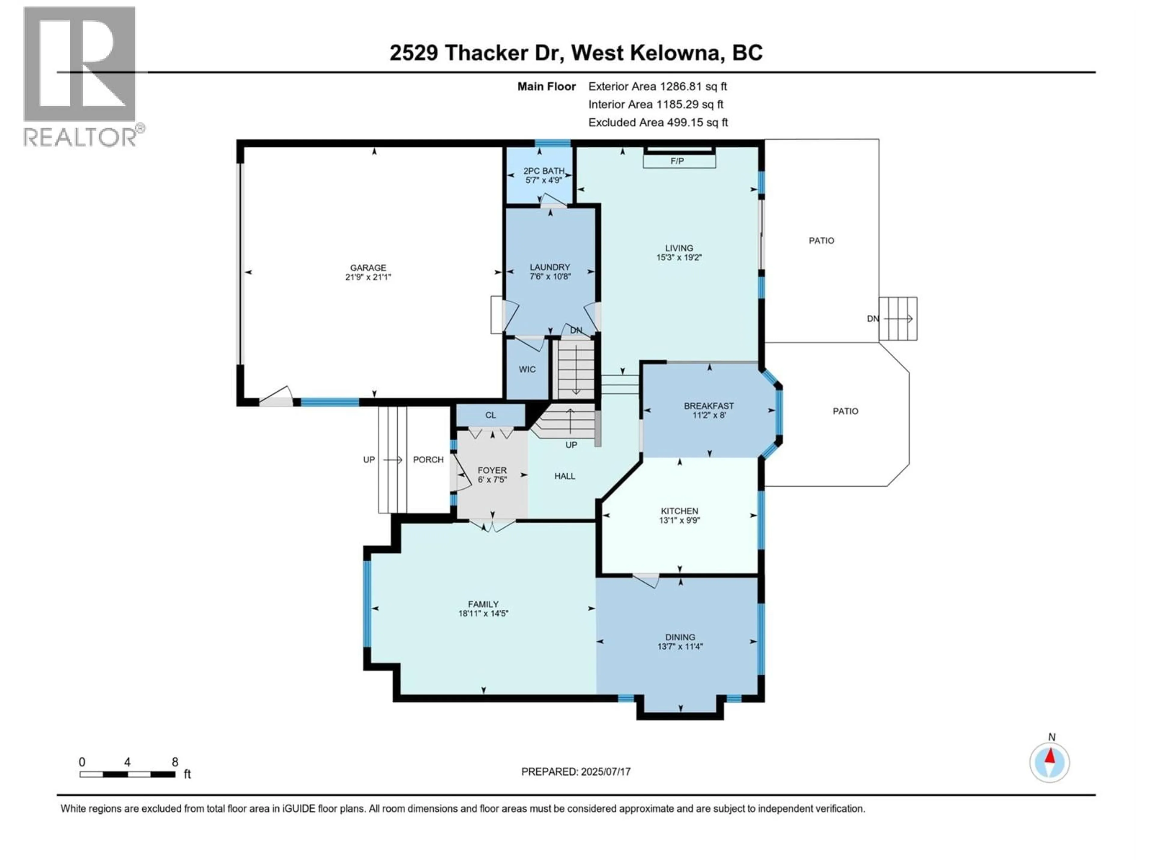 Floor plan for 2529 THACKER DRIVE, West Kelowna British Columbia V1Z1W2