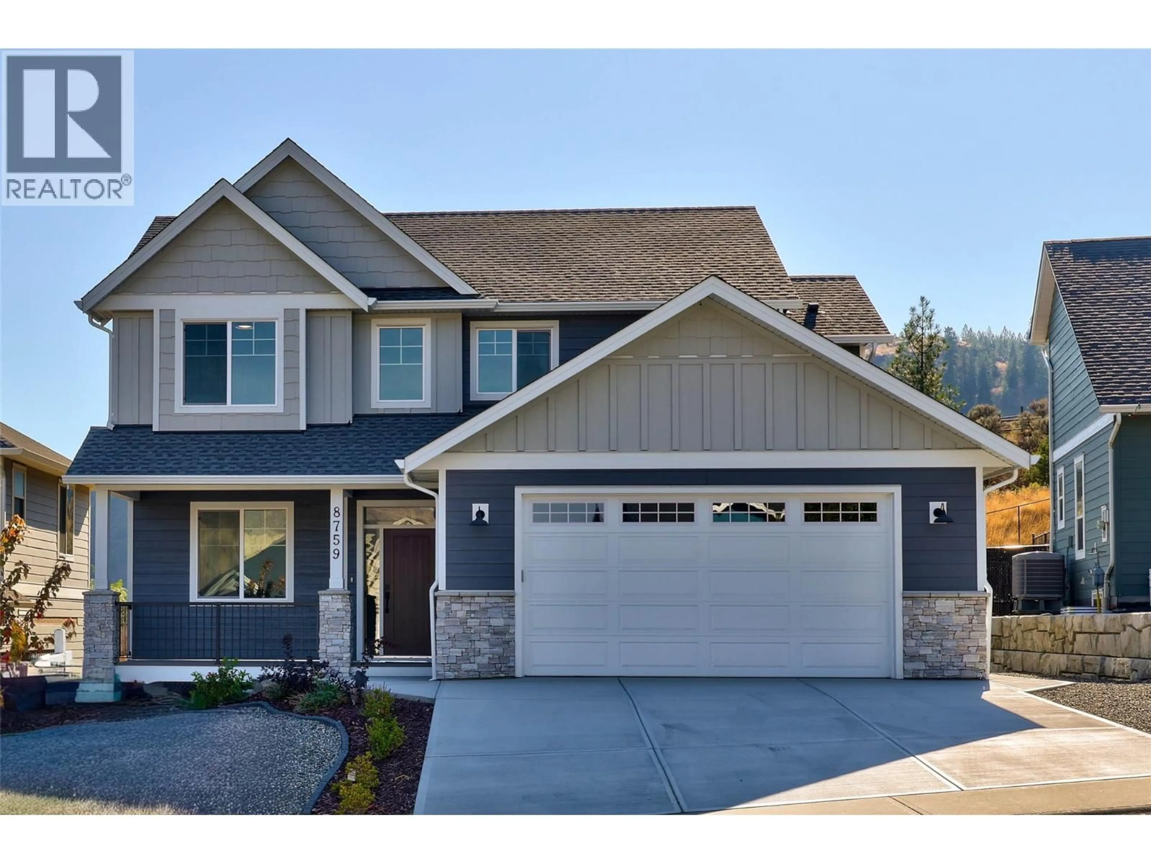 Home with brick exterior material, street for 8759 BADGER DRIVE, Kamloops British Columbia V2B0B2