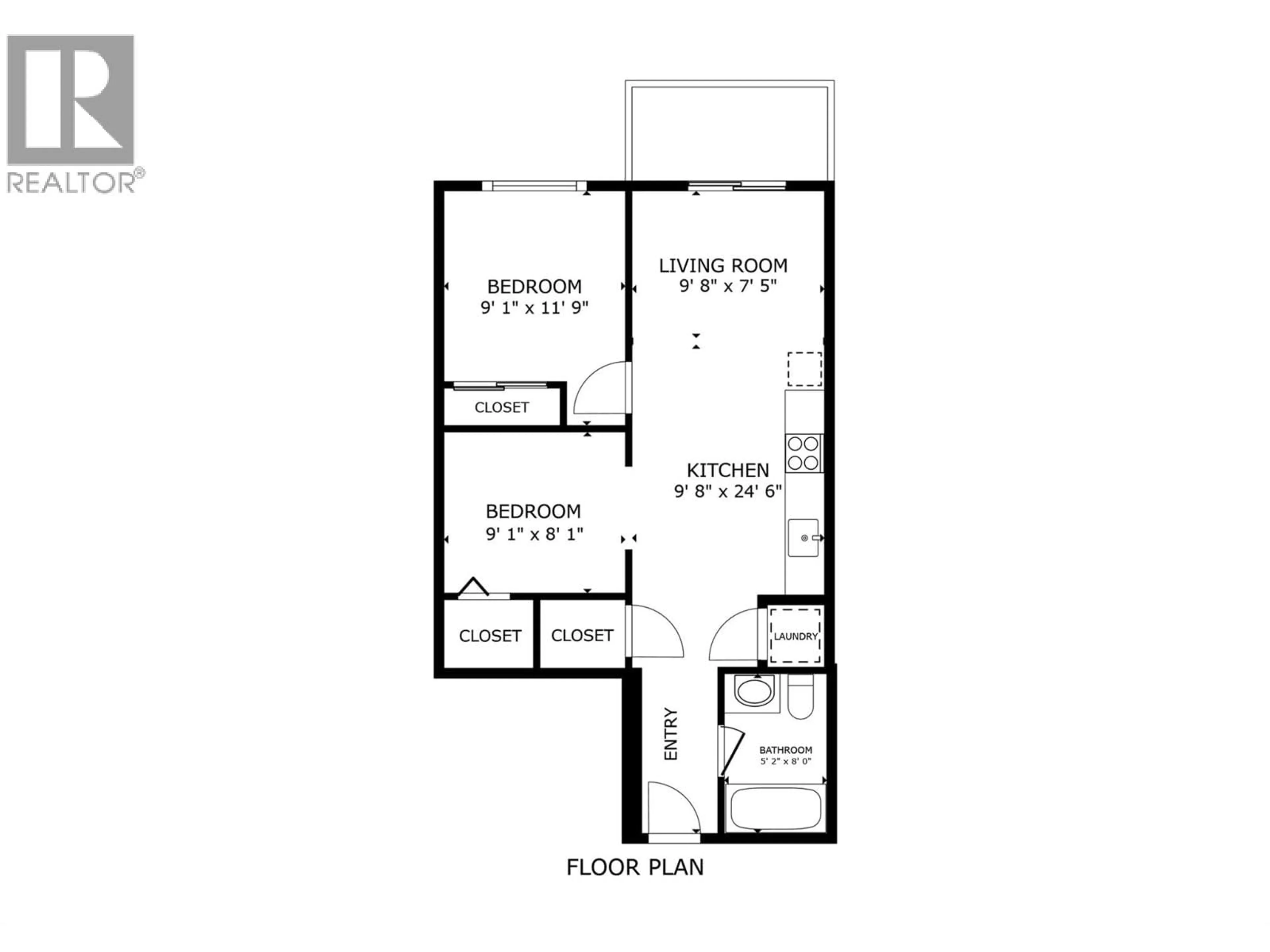 Floor plan for 305 - 1380 PRIDHAM AVENUE, Kelowna British Columbia V1Y6B9