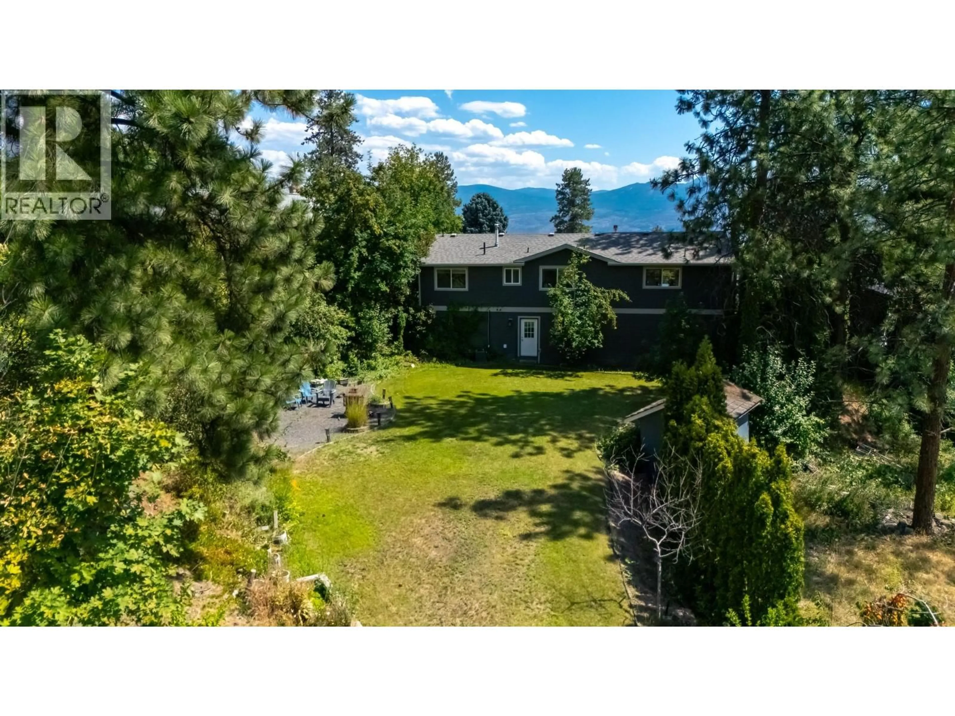 A pic from outside/outdoor area/front of a property/back of a property/a pic from drone, mountain view for 2284 WESTVILLE PLACE, West Kelowna British Columbia V4T1S1