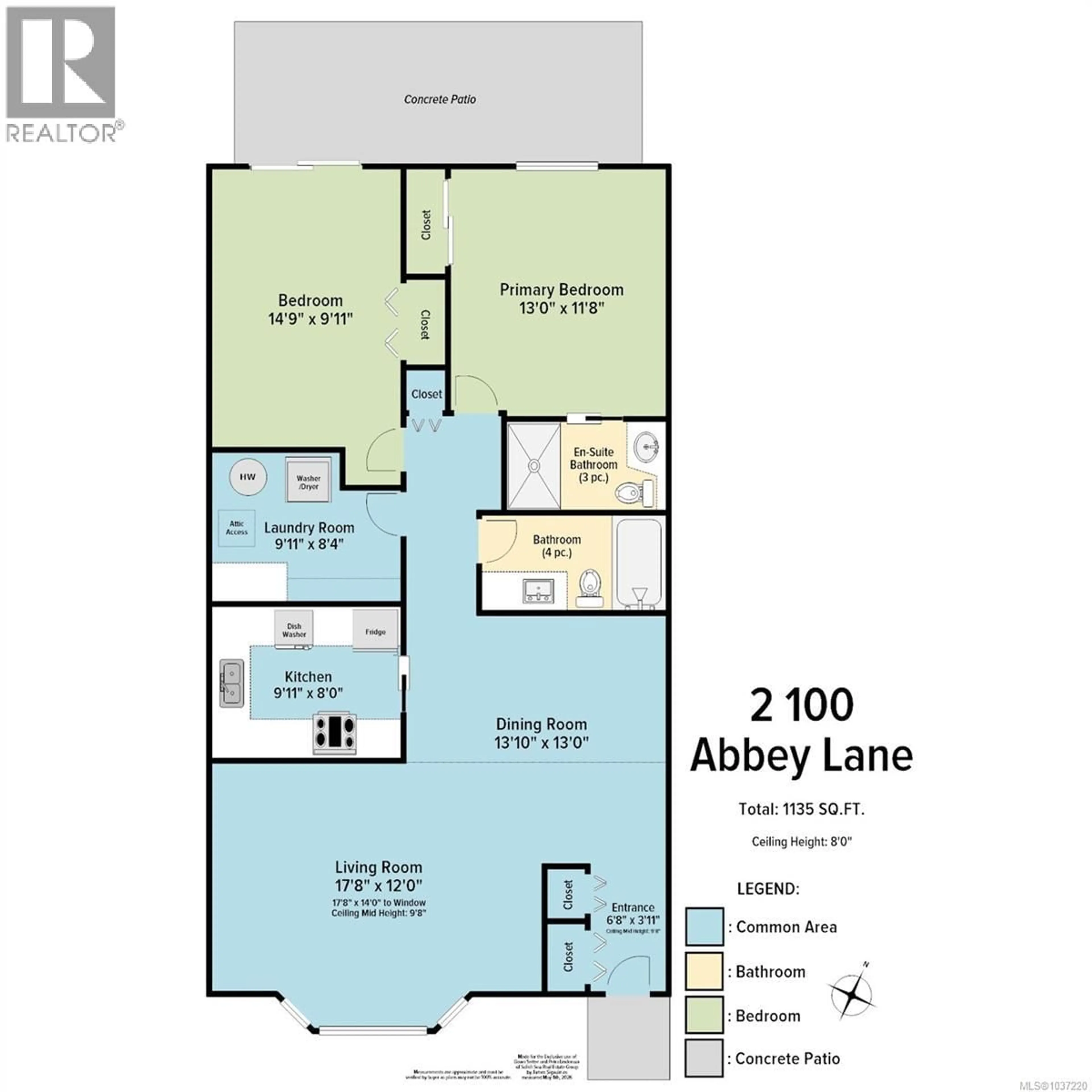 Floor plan for 2 - 100 ABBEY LANE, Parksville British Columbia V9P1N4