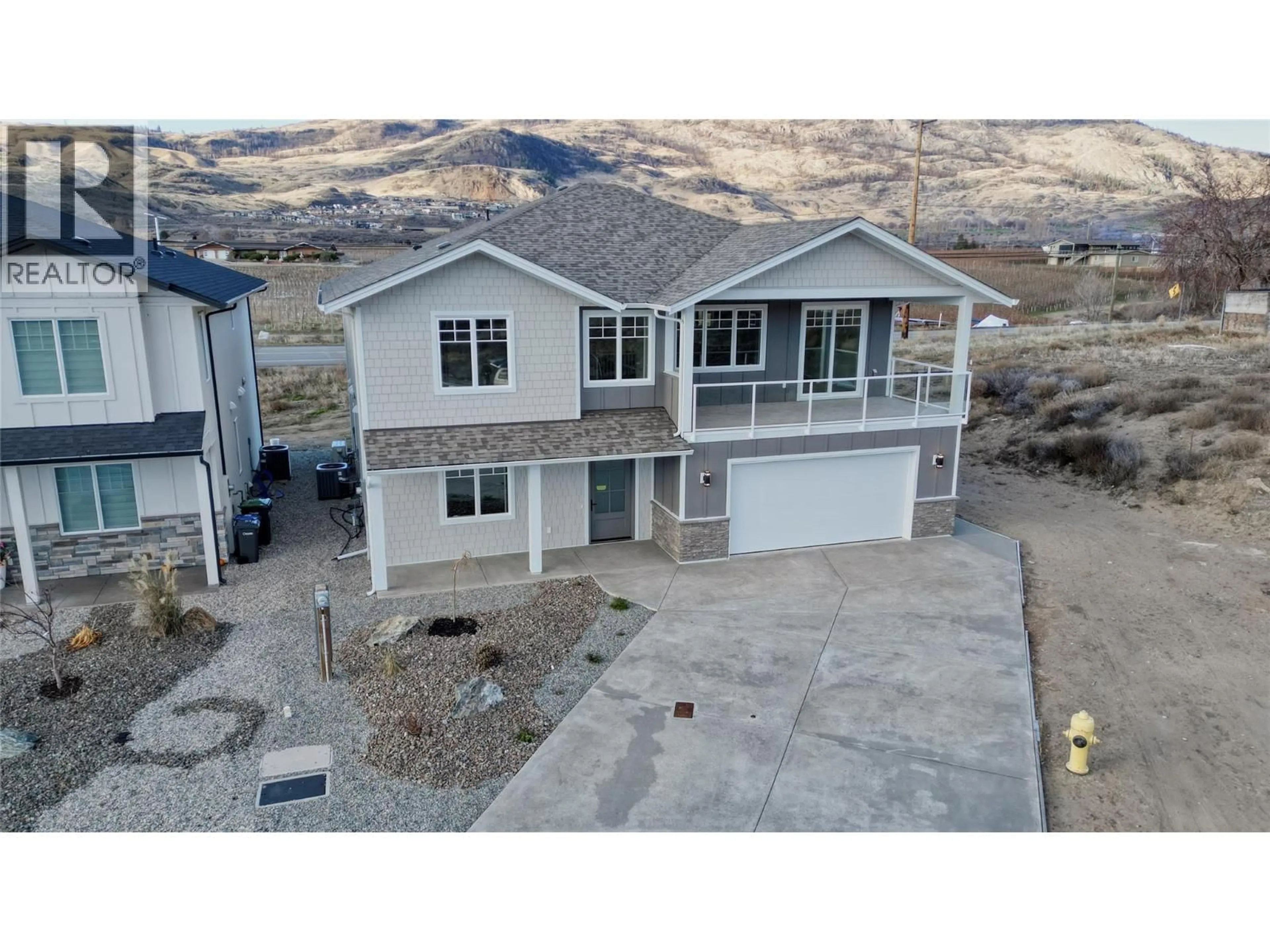 A pic from outside/outdoor area/front of a property/back of a property/a pic from drone, water/lake/river/ocean view for 9 HIBISCUS COURT, Osoyoos British Columbia V0H1V1
