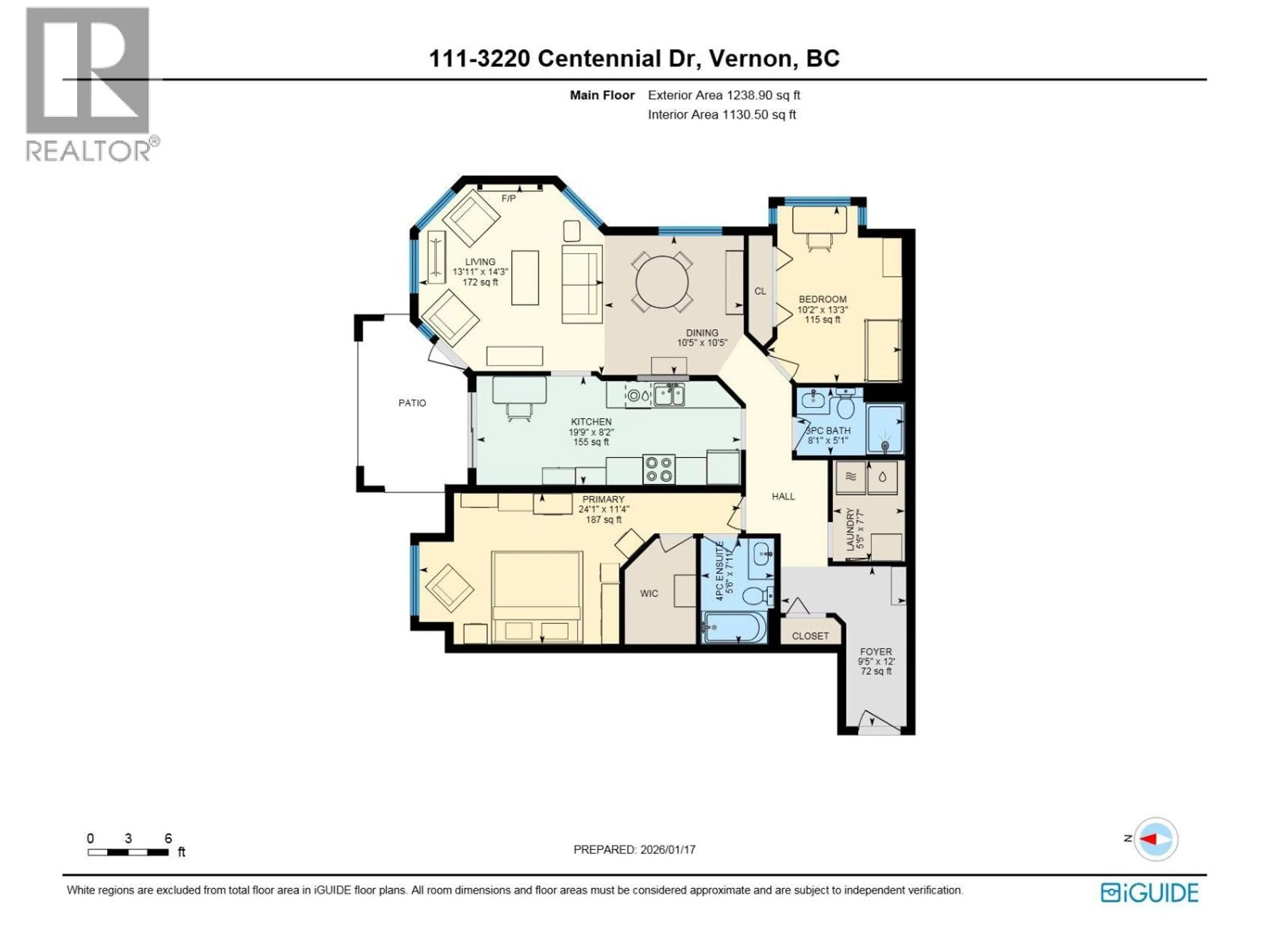Floor plan for 111 - 3220 CENTENNIAL DRIVE, Vernon British Columbia V1B2T7