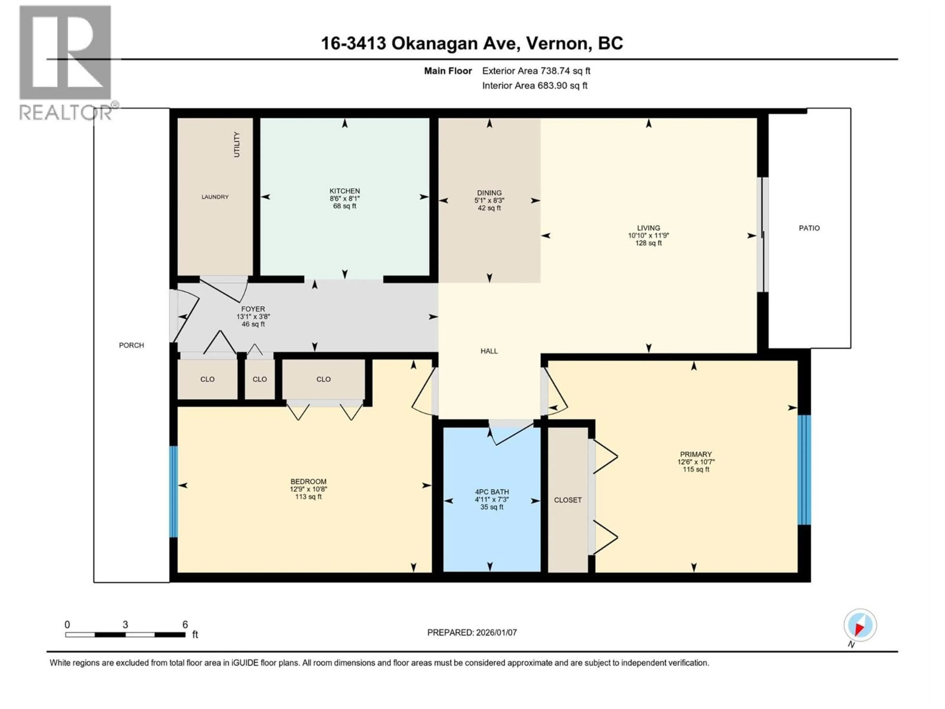 Floor plan for 16 - 3413 OKANAGAN AVENUE, Vernon British Columbia V1T1K5