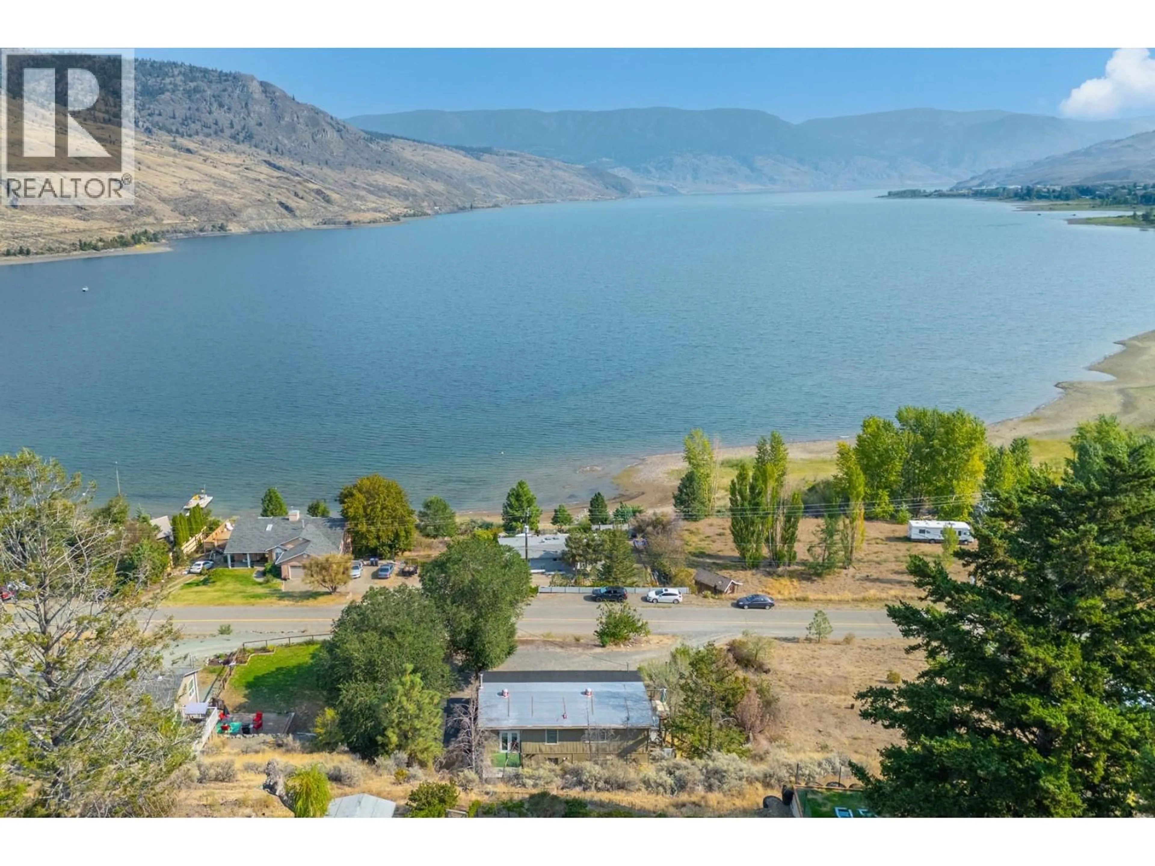 A pic from outside/outdoor area/front of a property/back of a property/a pic from drone, water/lake/river/ocean view for 6232 SAVONA ACCESS ROAD, Kamloops British Columbia V0K2J0