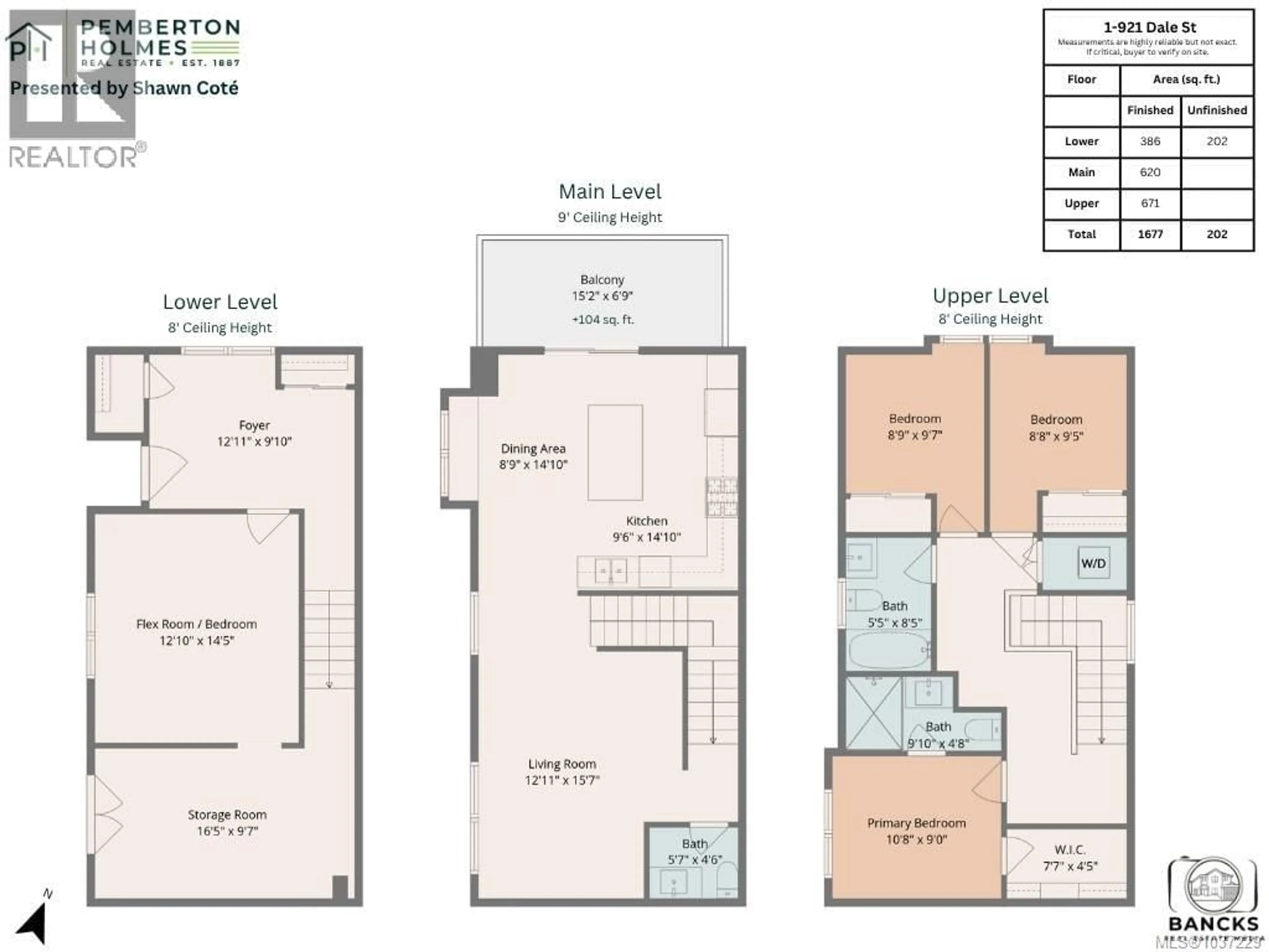 Floor plan for 1 - 921 DALE STREET, Saanich British Columbia V8X2V9