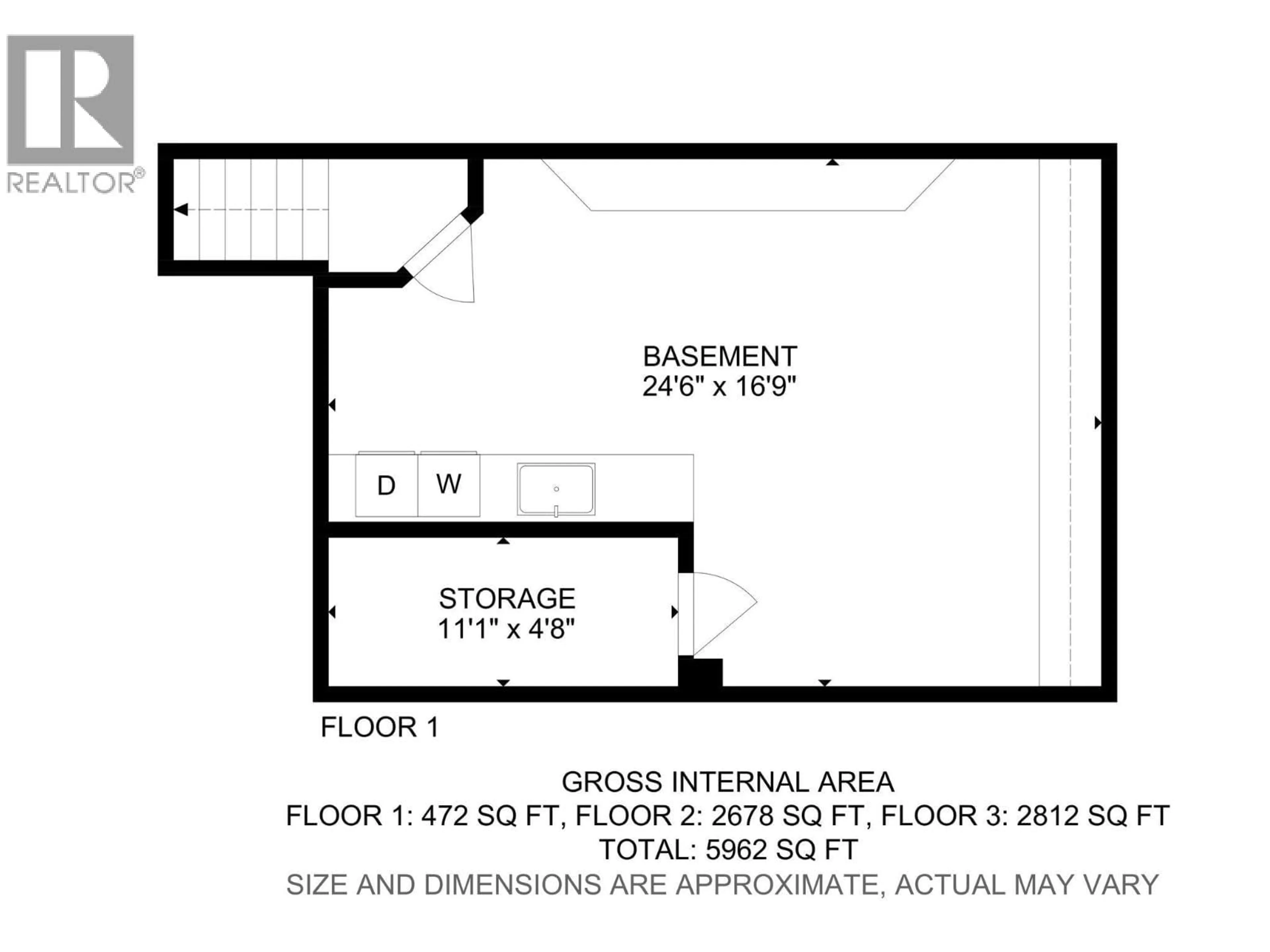 Floor plan for 5774 DEADPINE DRIVE, Kelowna British Columbia V1P1A3