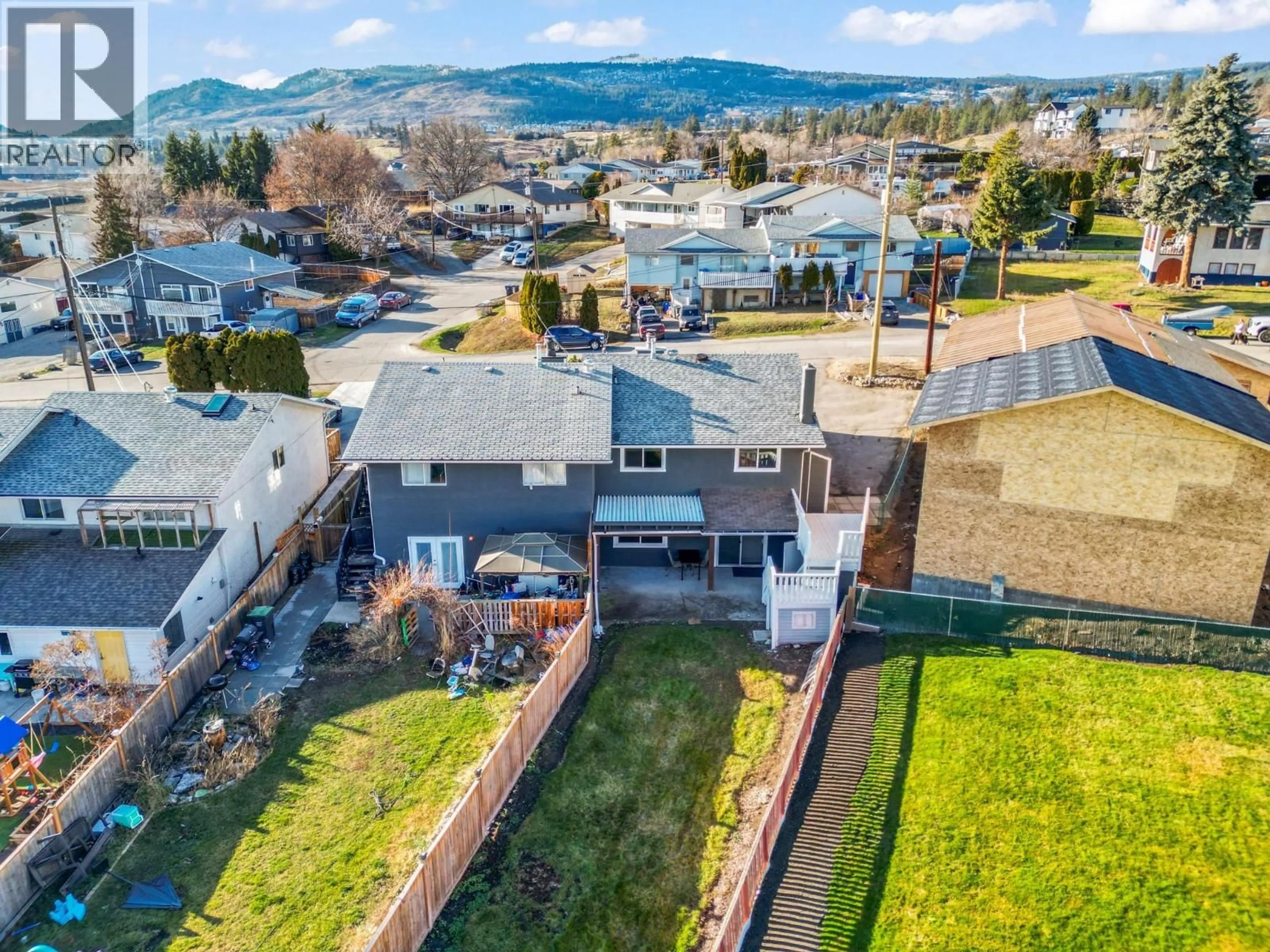 A pic from outside/outdoor area/front of a property/back of a property/a pic from drone, mountain view for 3405 LOGAN ROAD, West Kelowna British Columbia V4T1N4