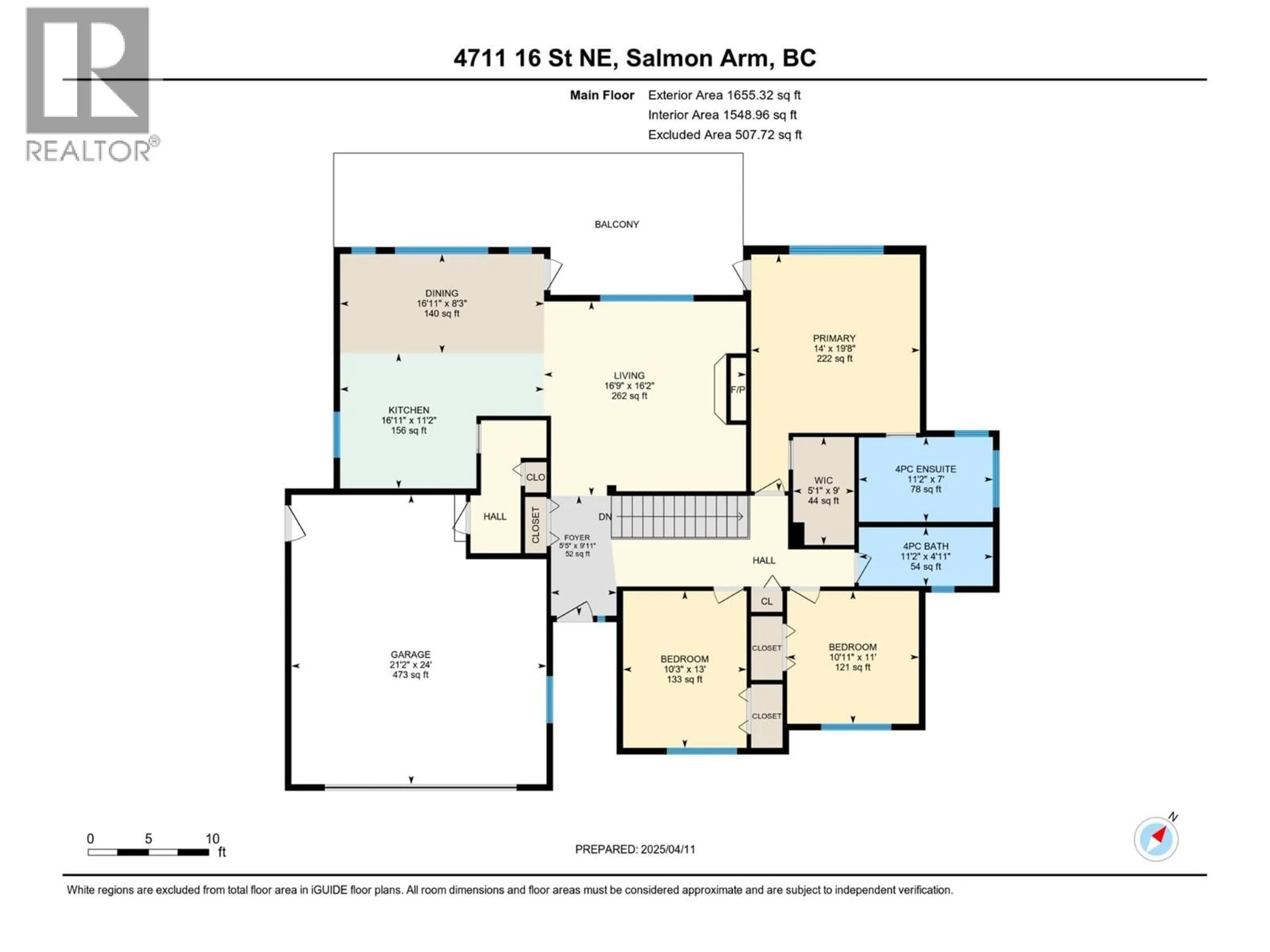 Floor plan for 4711 16 STREET NORTHEAST, Salmon Arm British Columbia V1E1E1