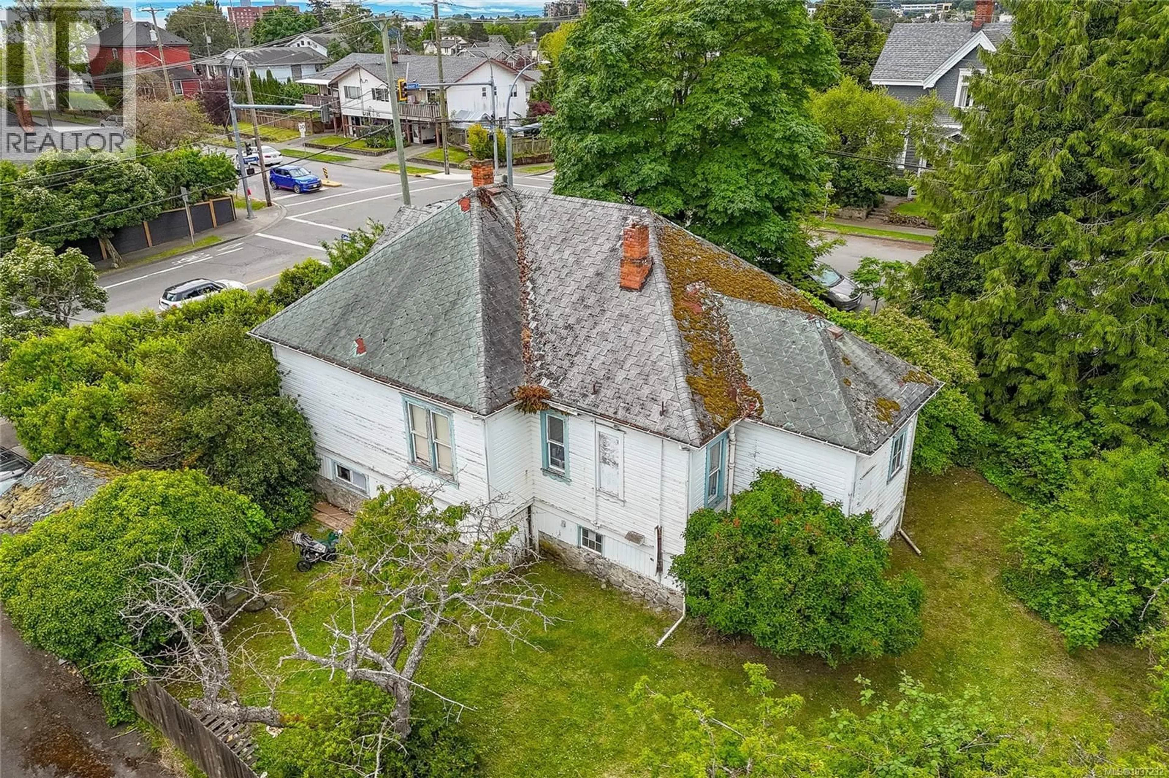A pic from outside/outdoor area/front of a property/back of a property/a pic from drone, building for 225 SKINNER STREET SOUTHEAST, Victoria British Columbia V9A3B2