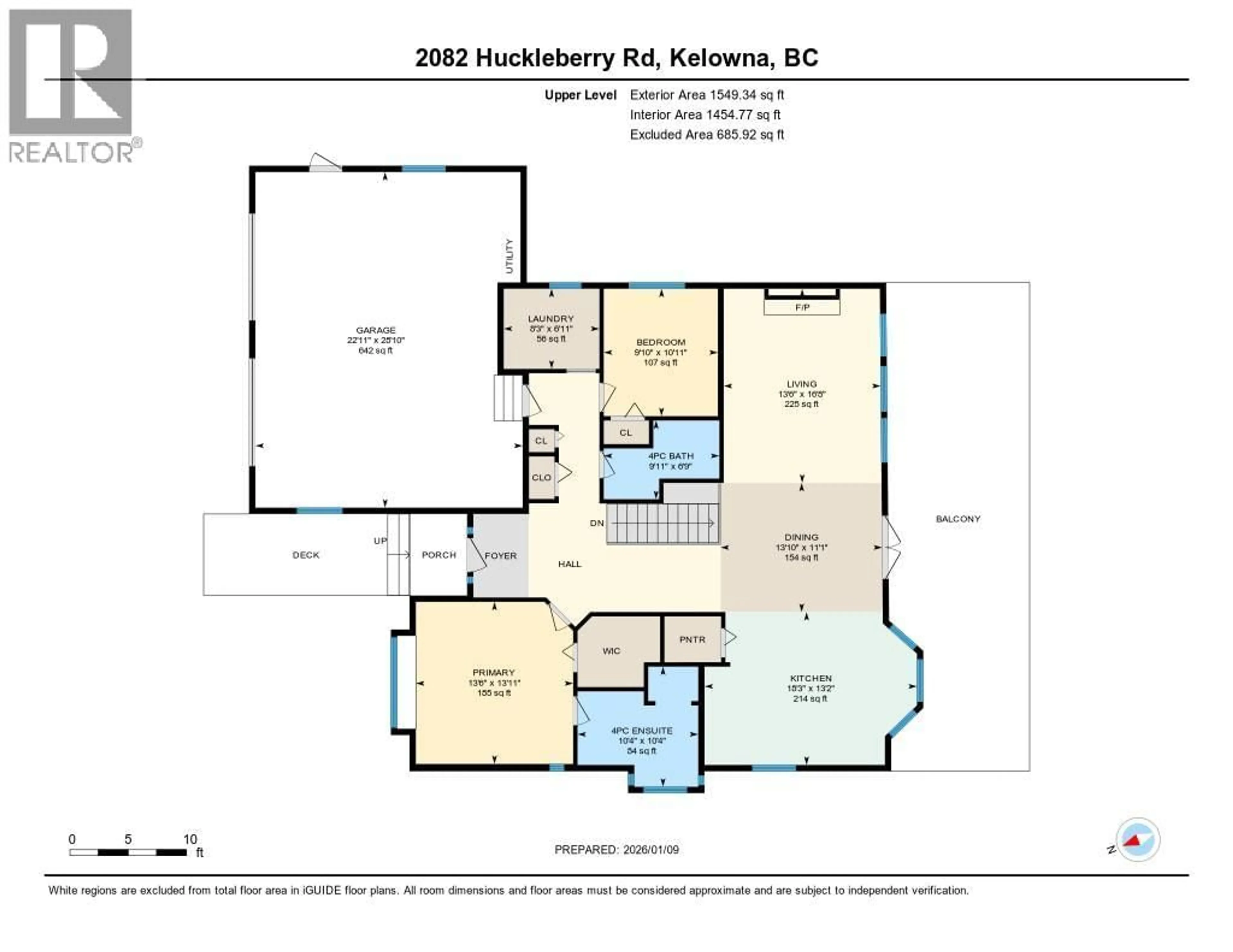 Floor plan for 2082 HUCKLEBERRY ROAD, Kelowna British Columbia V1P1M4