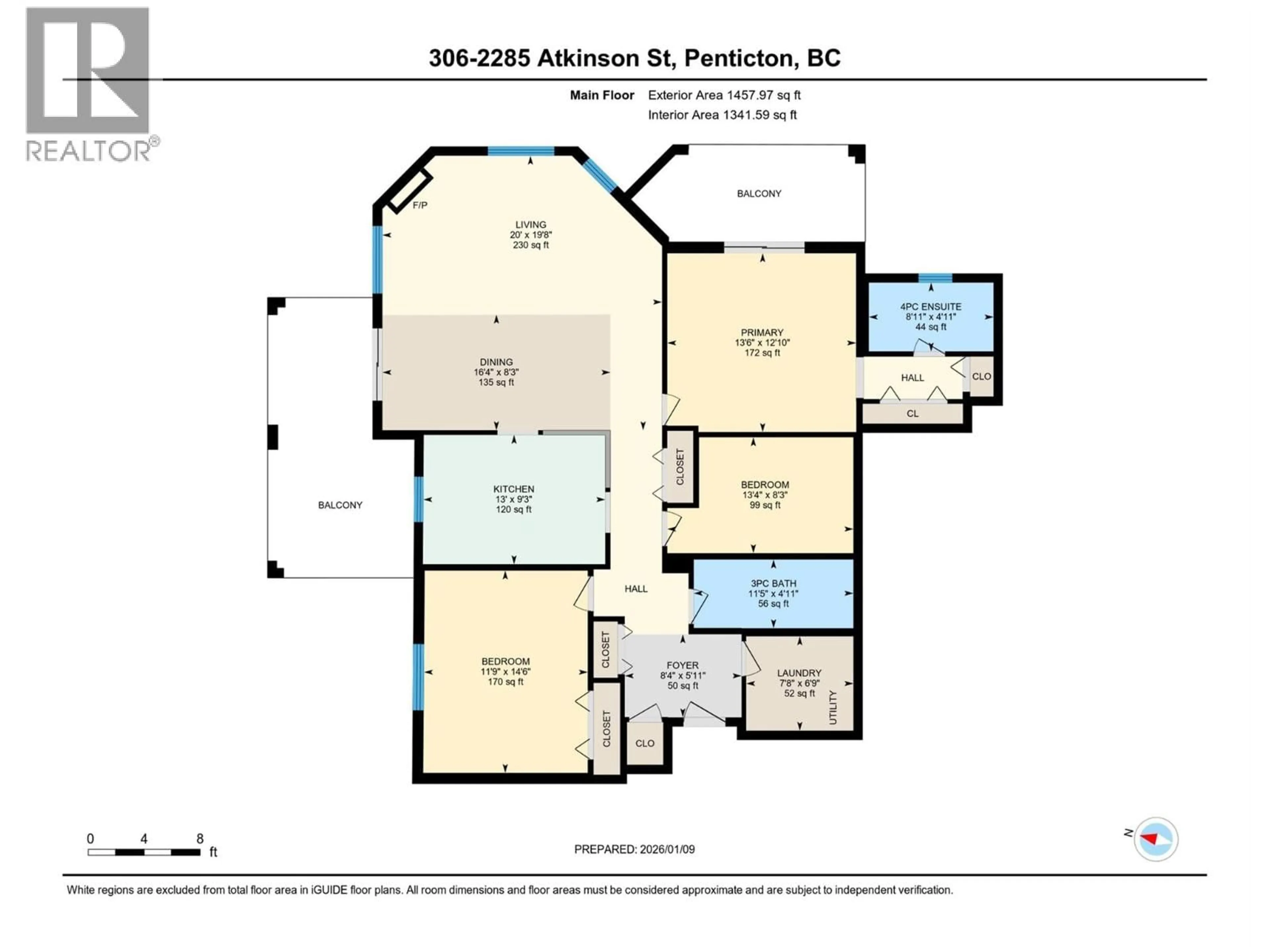 Floor plan for 306 - 2285 ATKINSON STREET, Penticton British Columbia V2A8R7