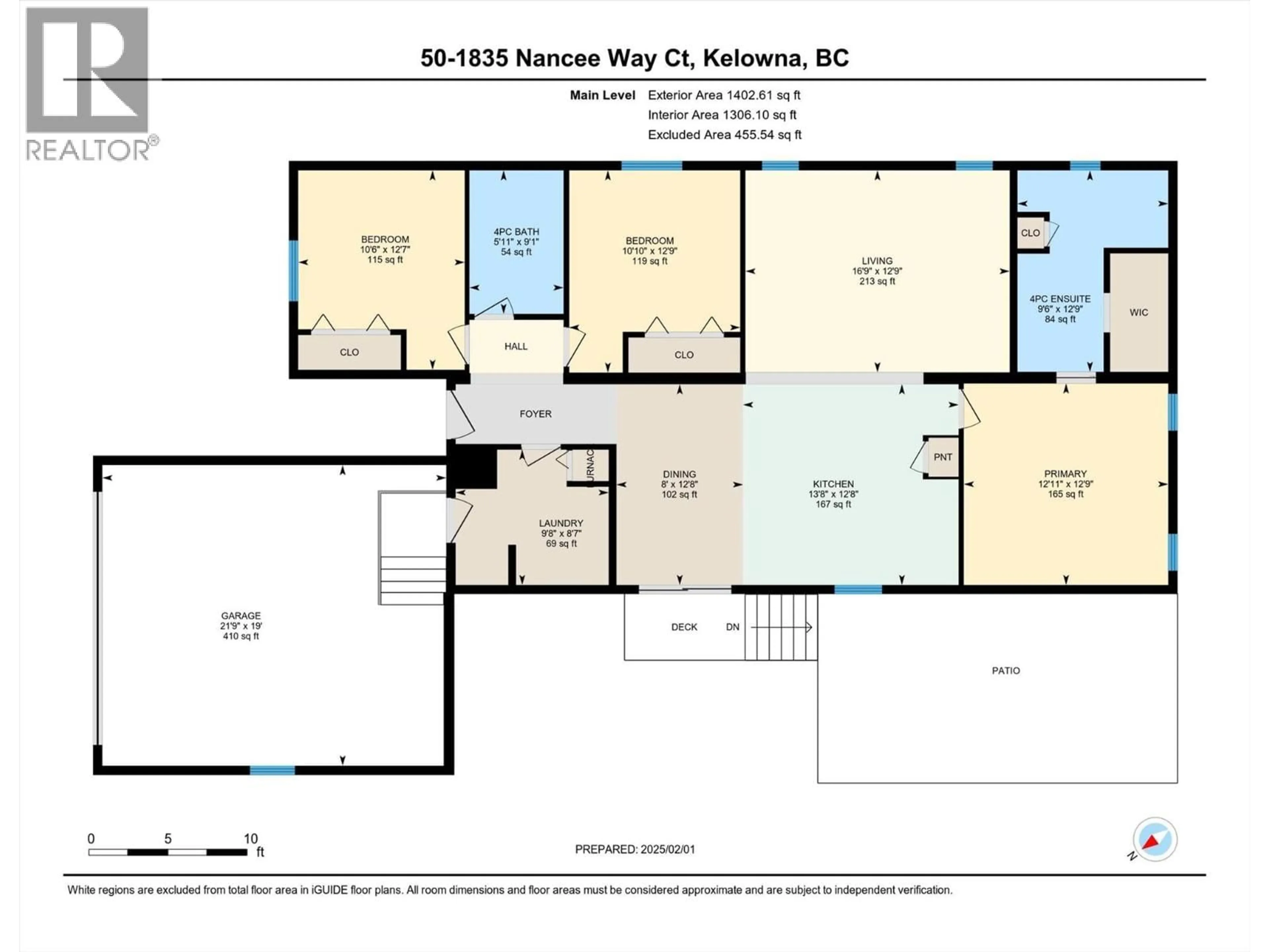 Floor plan for 50 - 1835 NANCEE WAY COURT, West Kelowna British Columbia V1Z4C1