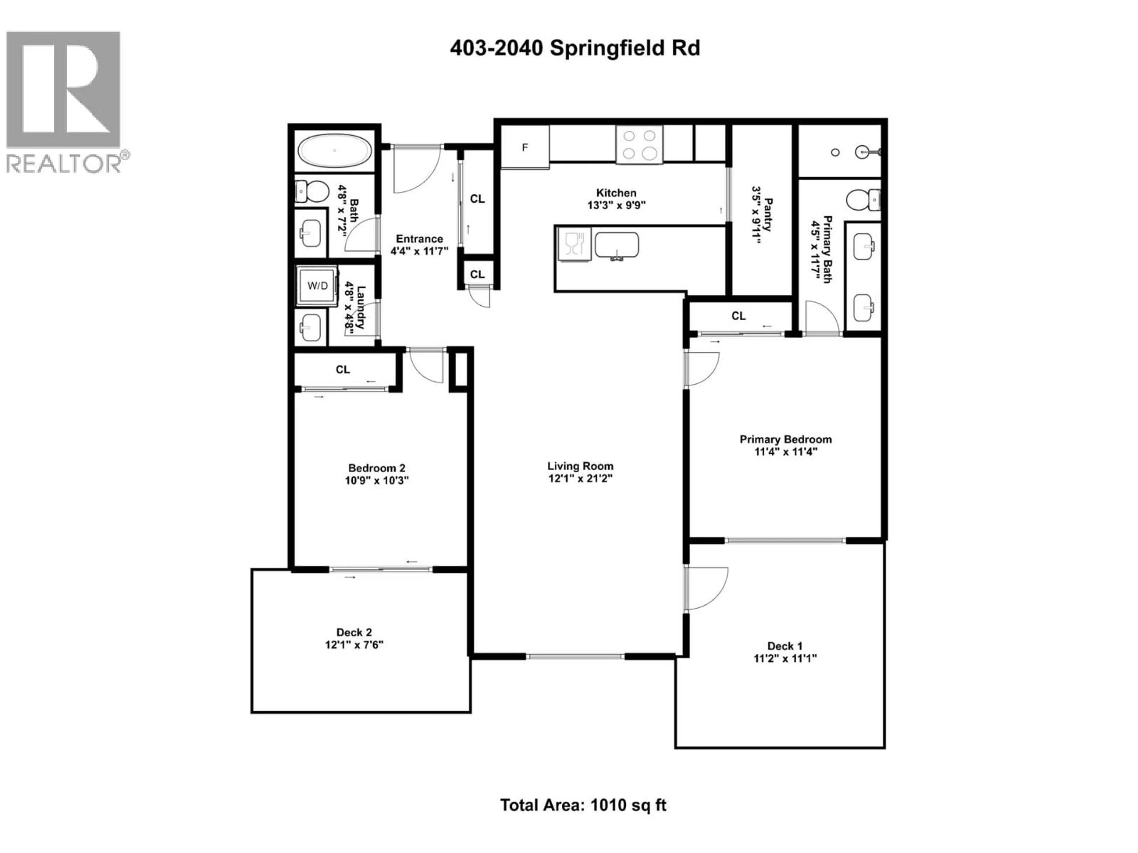 Floor plan for 403 - 2040 SPRINGFIELD ROAD, Kelowna British Columbia V1Y9N7