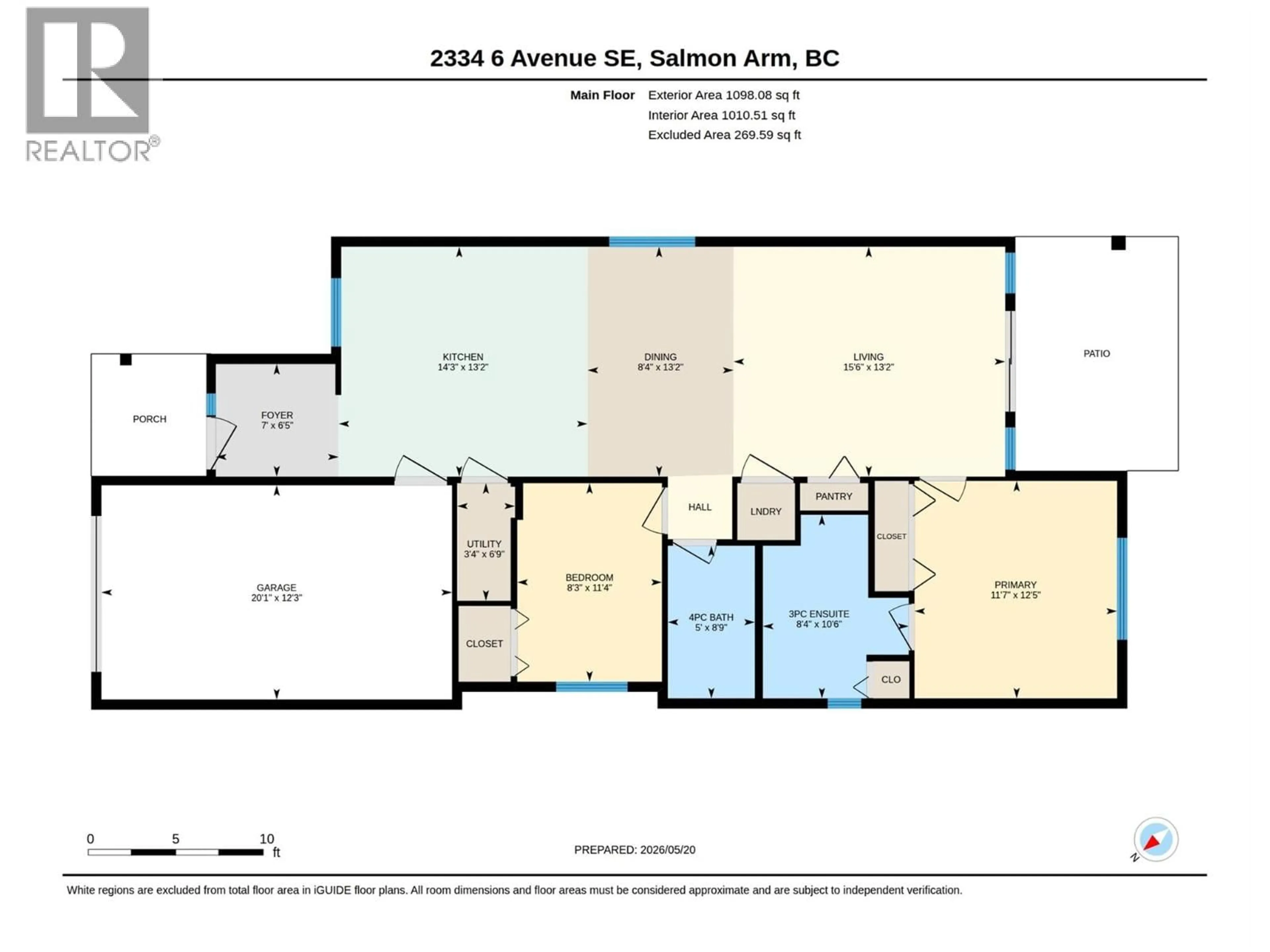 Floor plan for 2334 6 AVENUE SOUTHEAST, Salmon Arm British Columbia V1E0H1