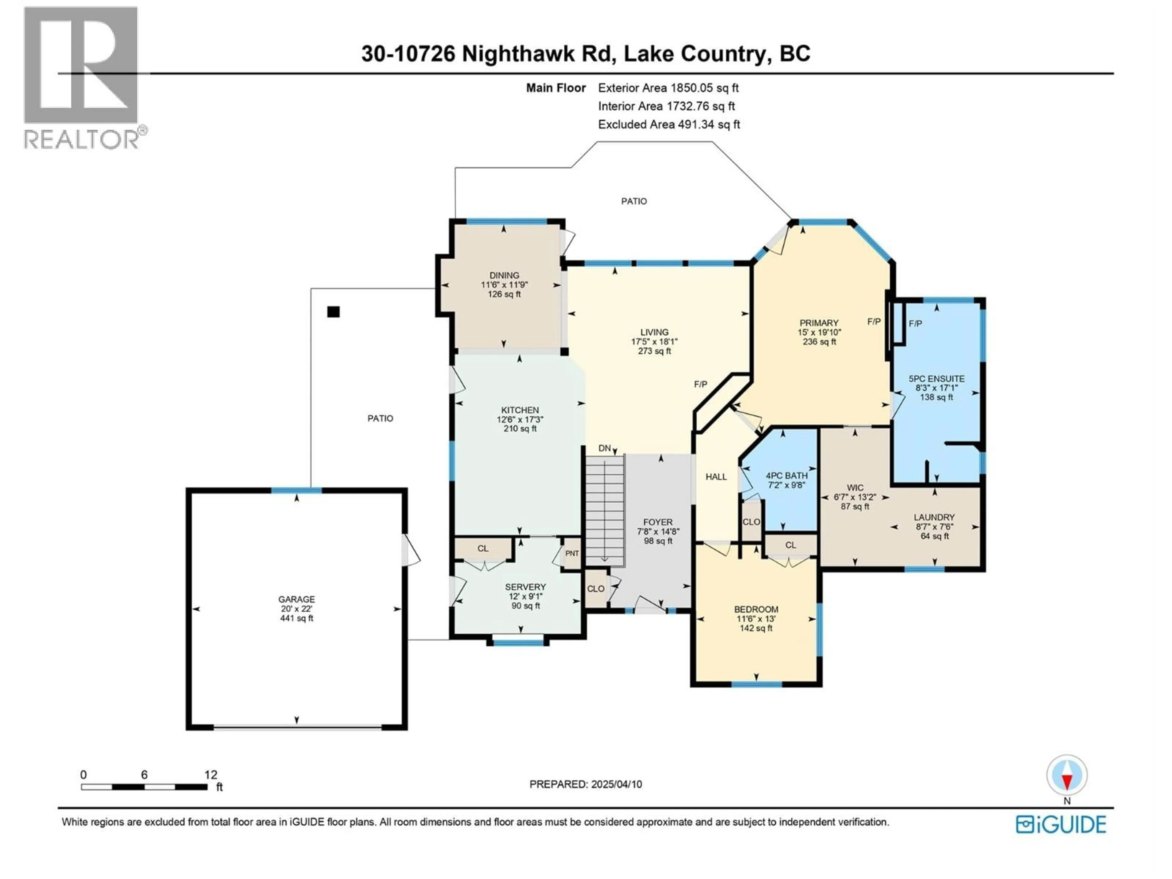 Floor plan for 30 - 10726 NIGHTHAWK ROAD, Lake Country British Columbia V4V2K7
