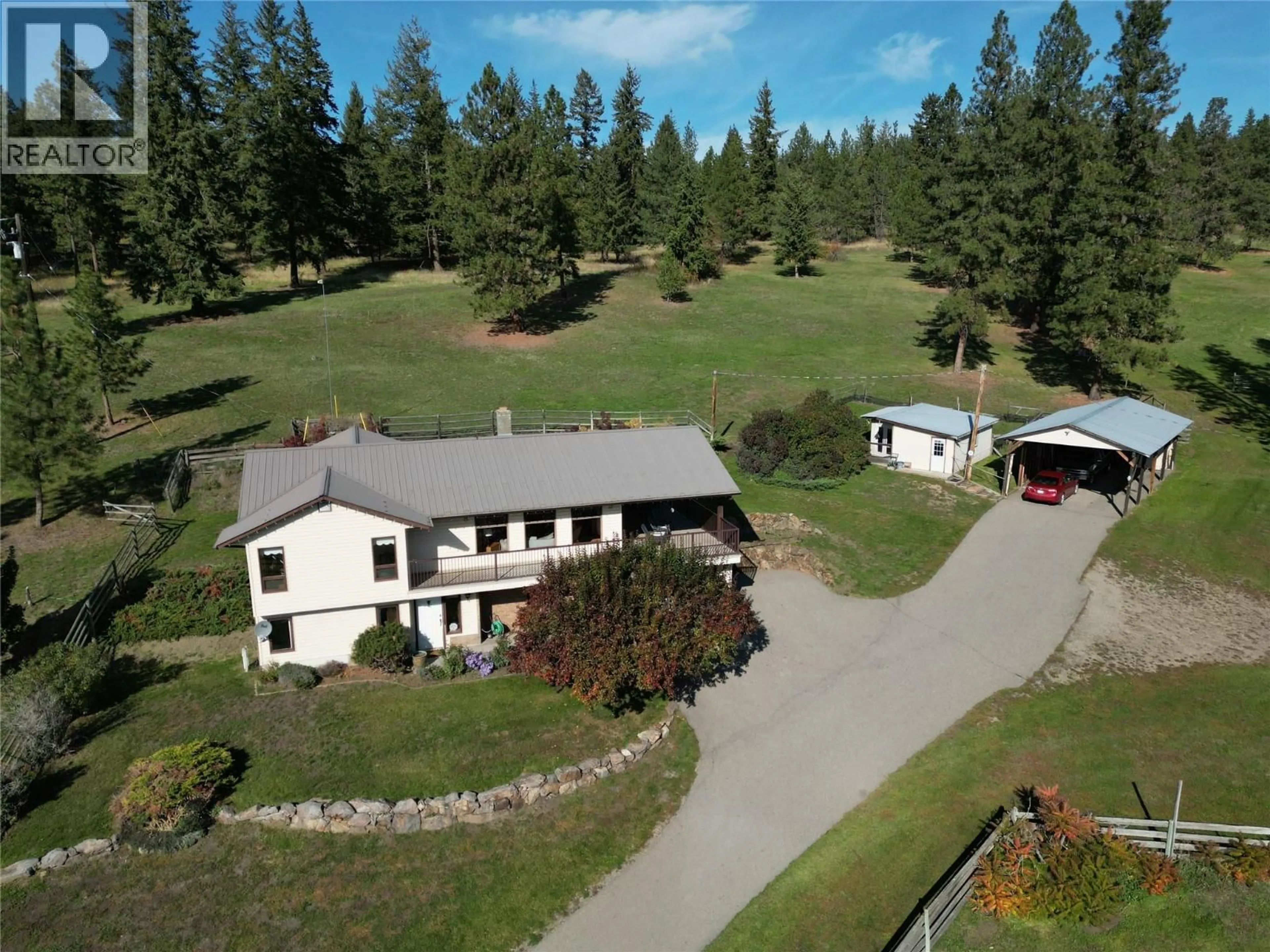 A pic from outside/outdoor area/front of a property/back of a property/a pic from drone, mountain view for 2150 RASHDALE ROAD, Spallumcheen British Columbia V0E1B4