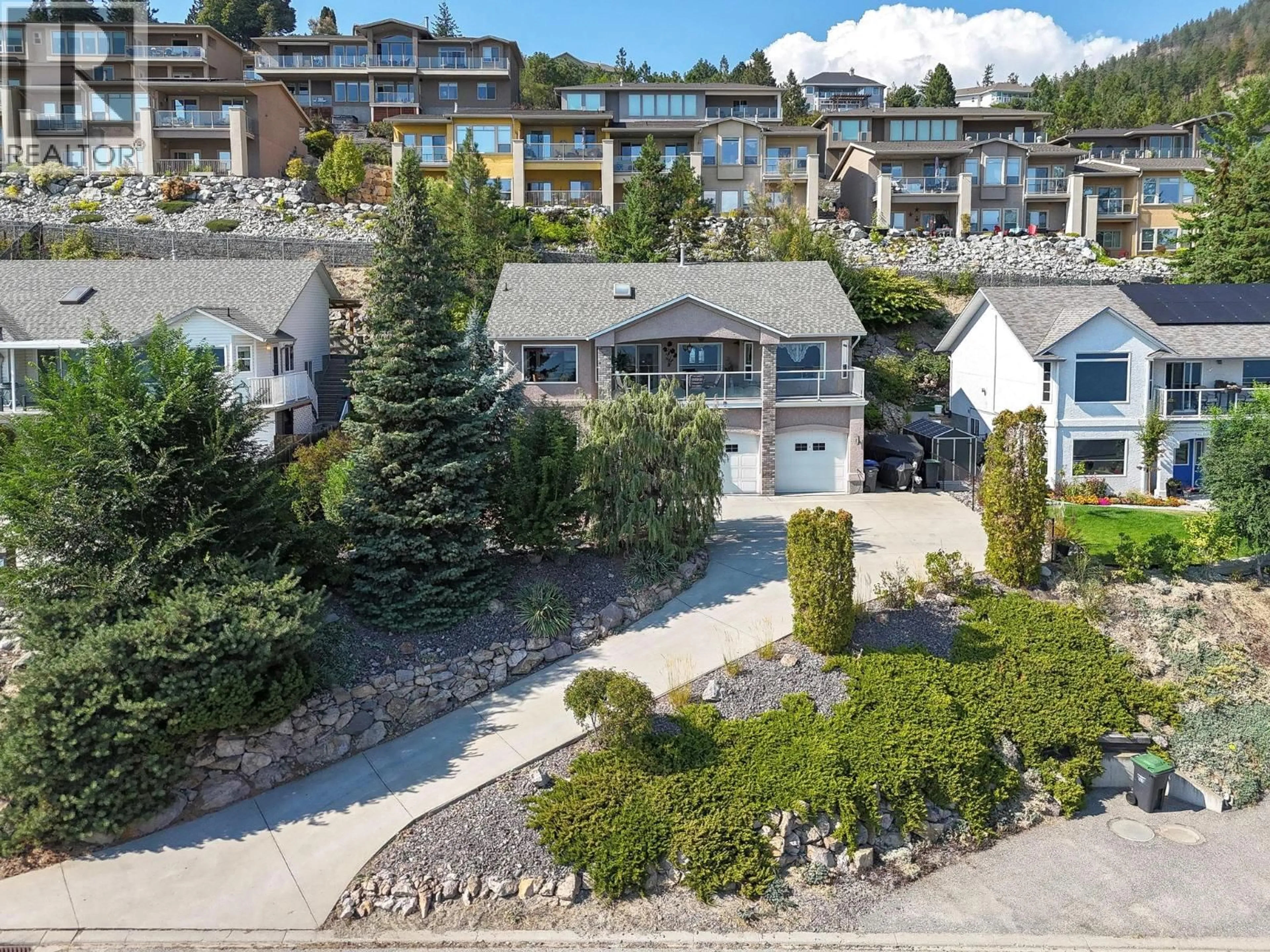 A pic from outside/outdoor area/front of a property/back of a property/a pic from drone, unknown for 5220 SUTHERLAND ROAD, Peachland British Columbia V0H1X0