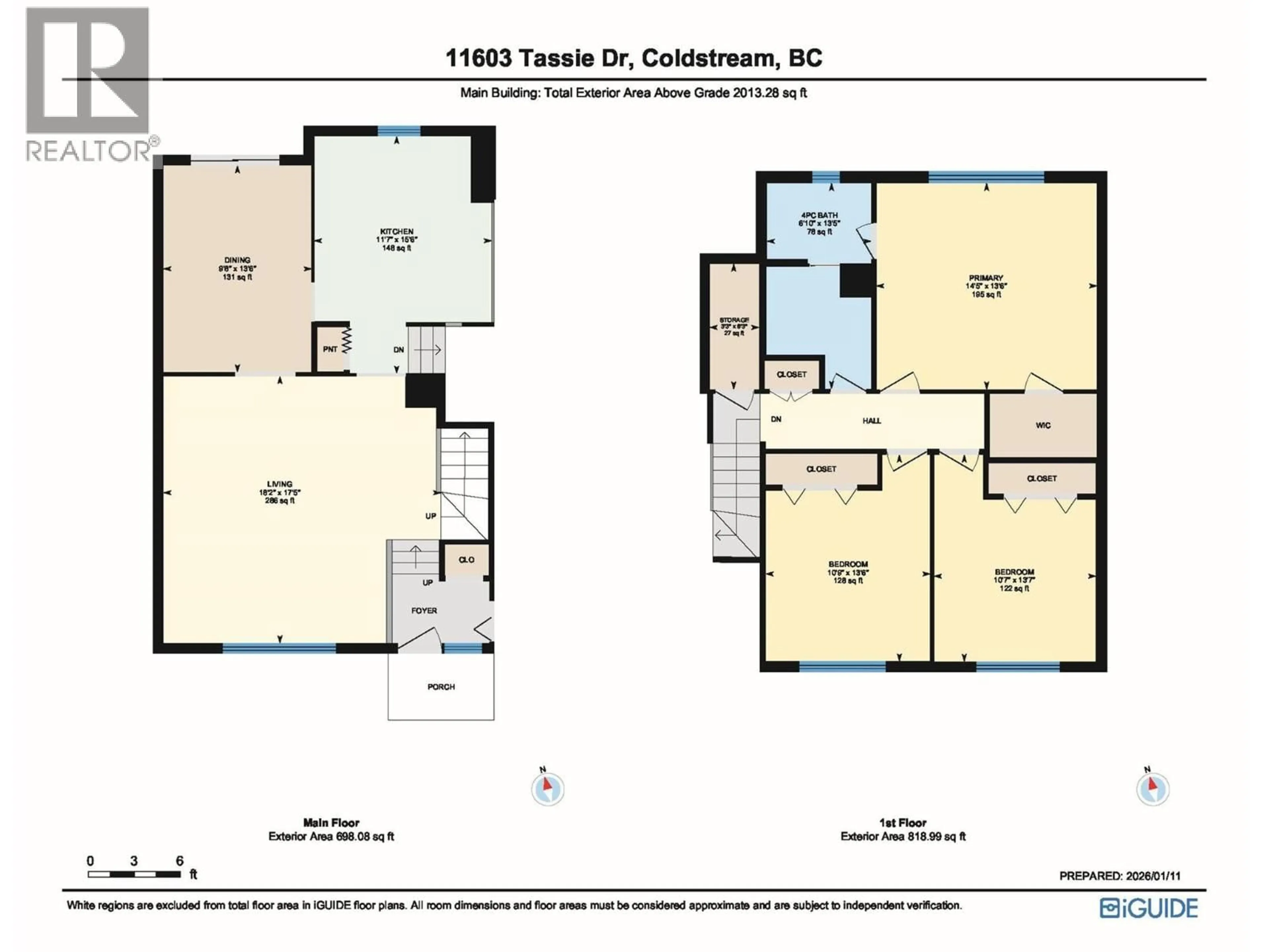 Floor plan for 11603 TASSIE DRIVE, Coldstream British Columbia V1B1H3