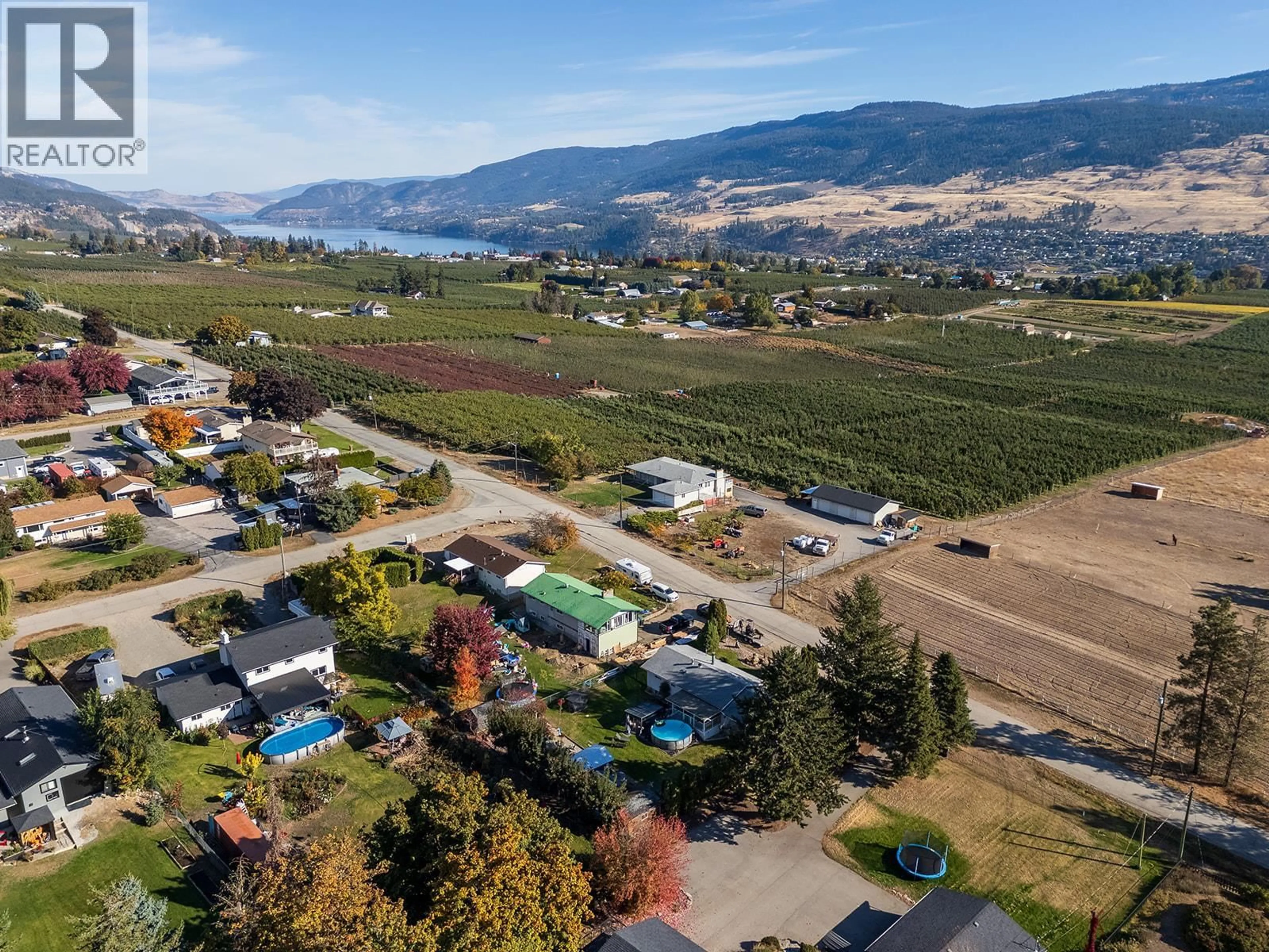 A pic from outside/outdoor area/front of a property/back of a property/a pic from drone, mountain view for 10350 CHASE ROAD, Lake Country British Columbia V4V1K7